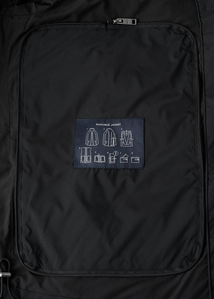 Quilted jacket with down and feather filling — Black