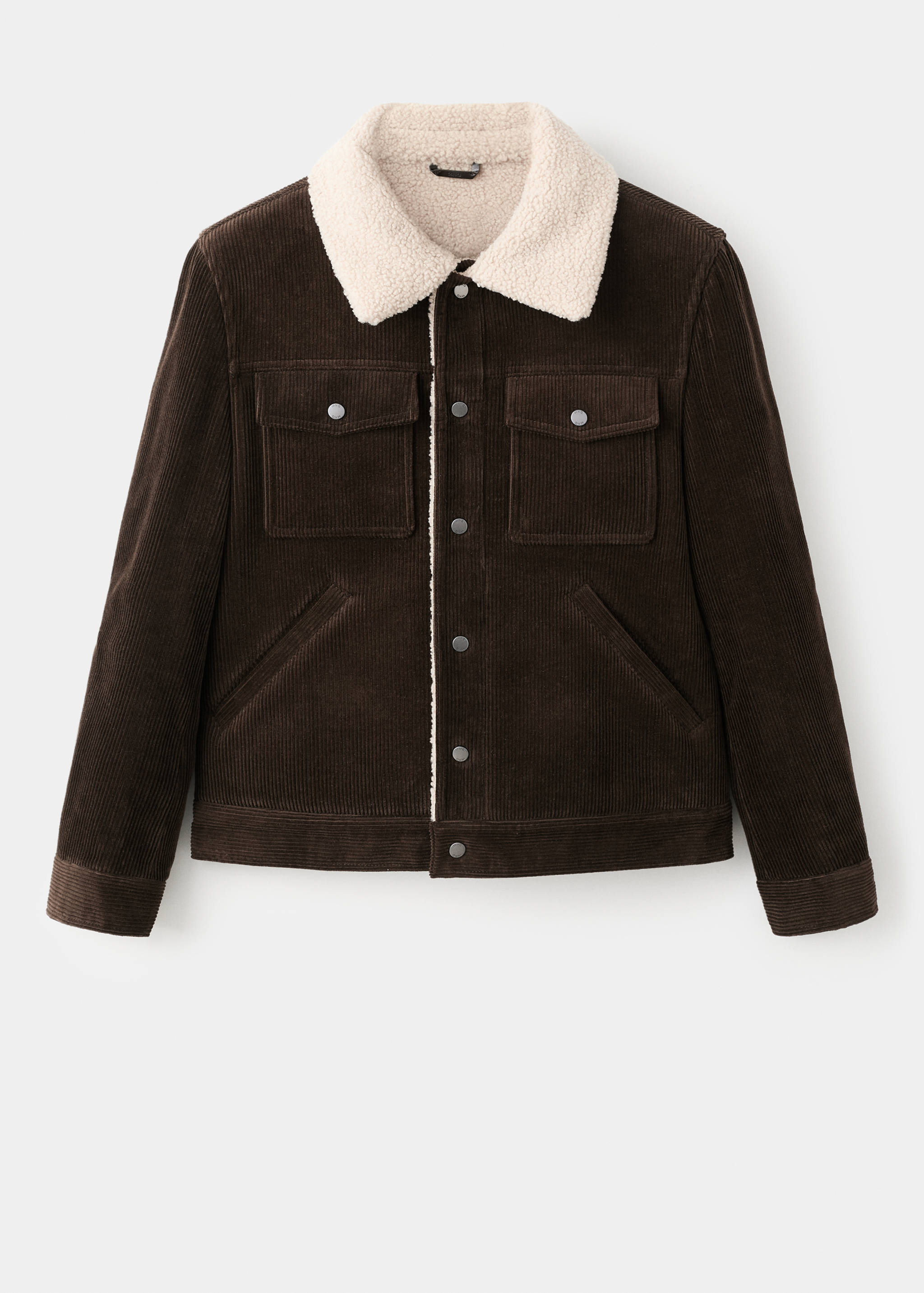 Вельветовая куртка на подкладке из искусственной овчины - Изделие без модели