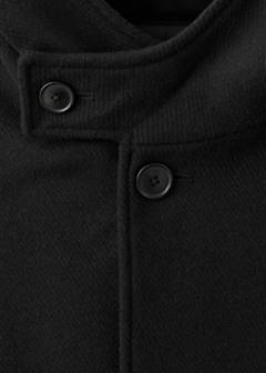 Wool blend hooded coat — Black 8