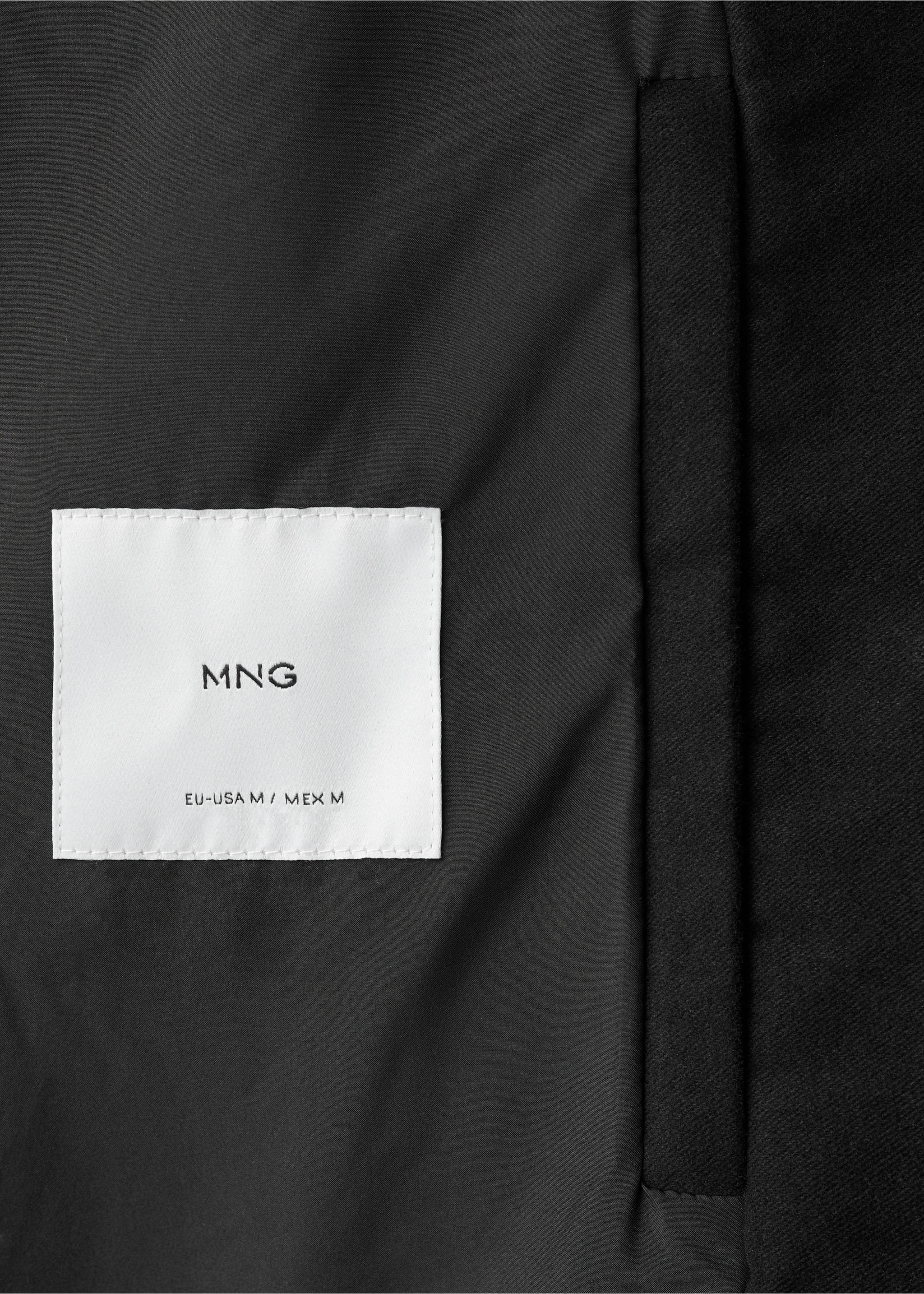 Wool blend hooded coat - Details of the article 0, Black. Ref: 27031180-00.