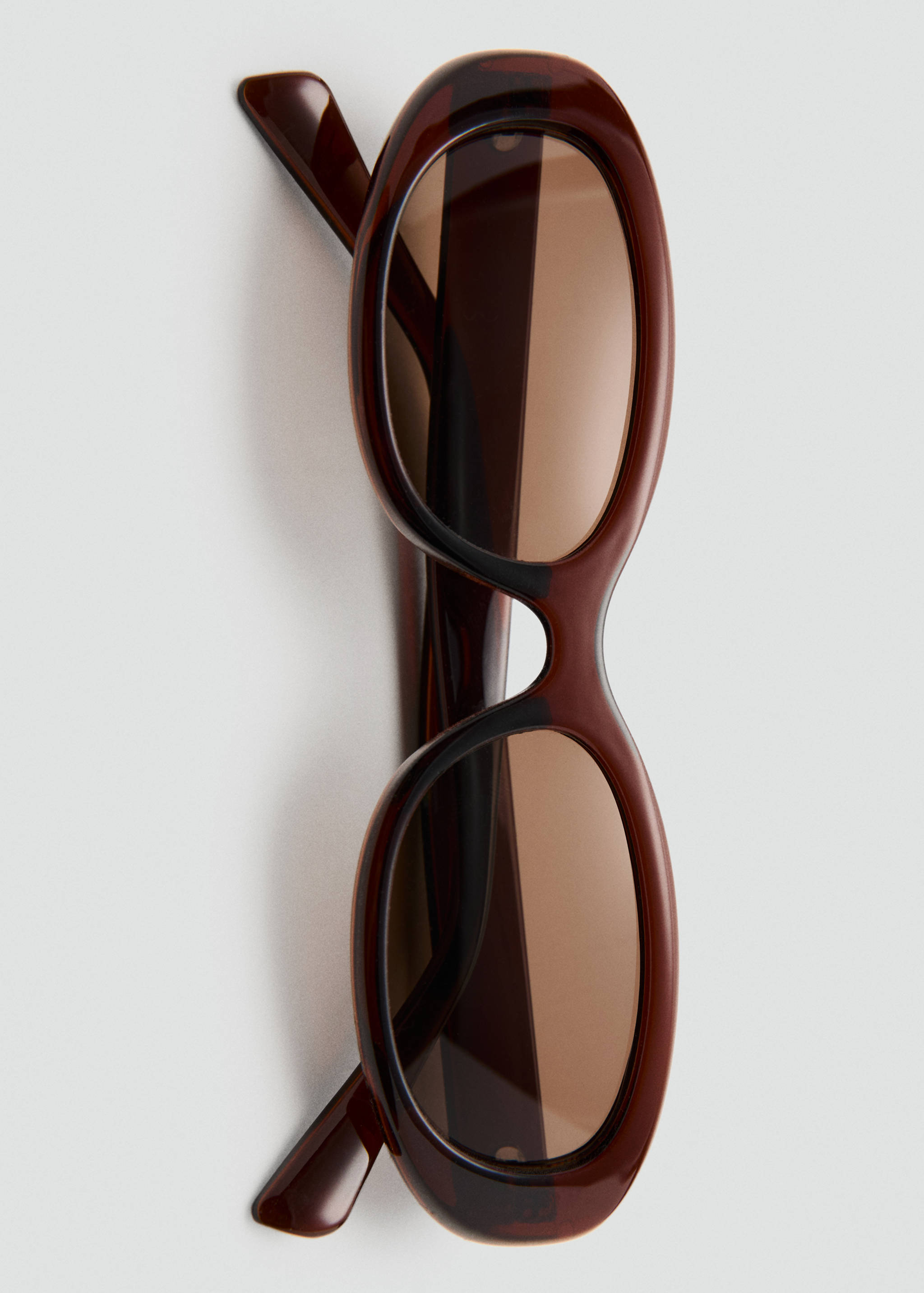 椭圆形镜框太阳镜 - null