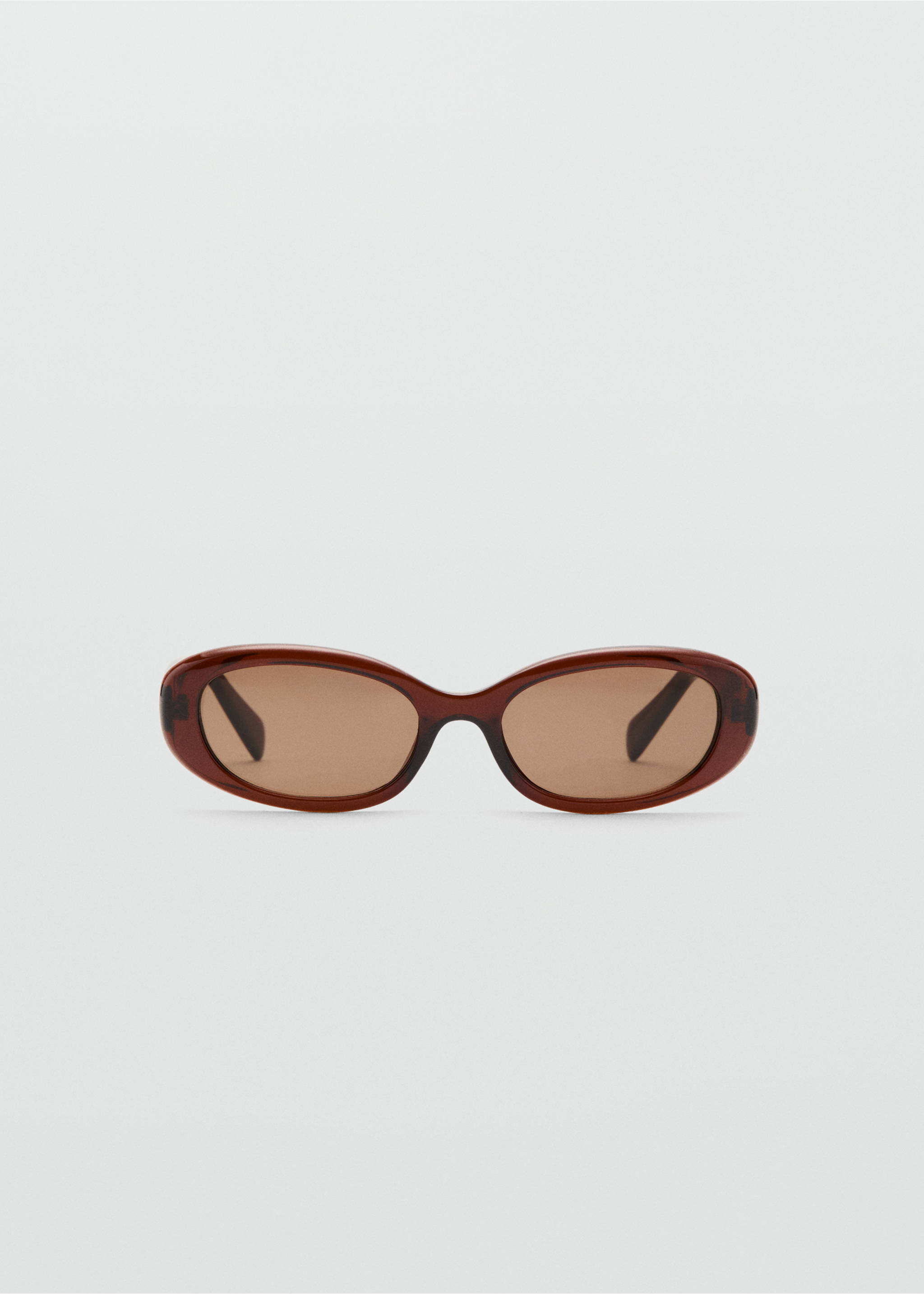 Oval-frame sunglasses - Article without model, Brown. Ref: 27031181-00.