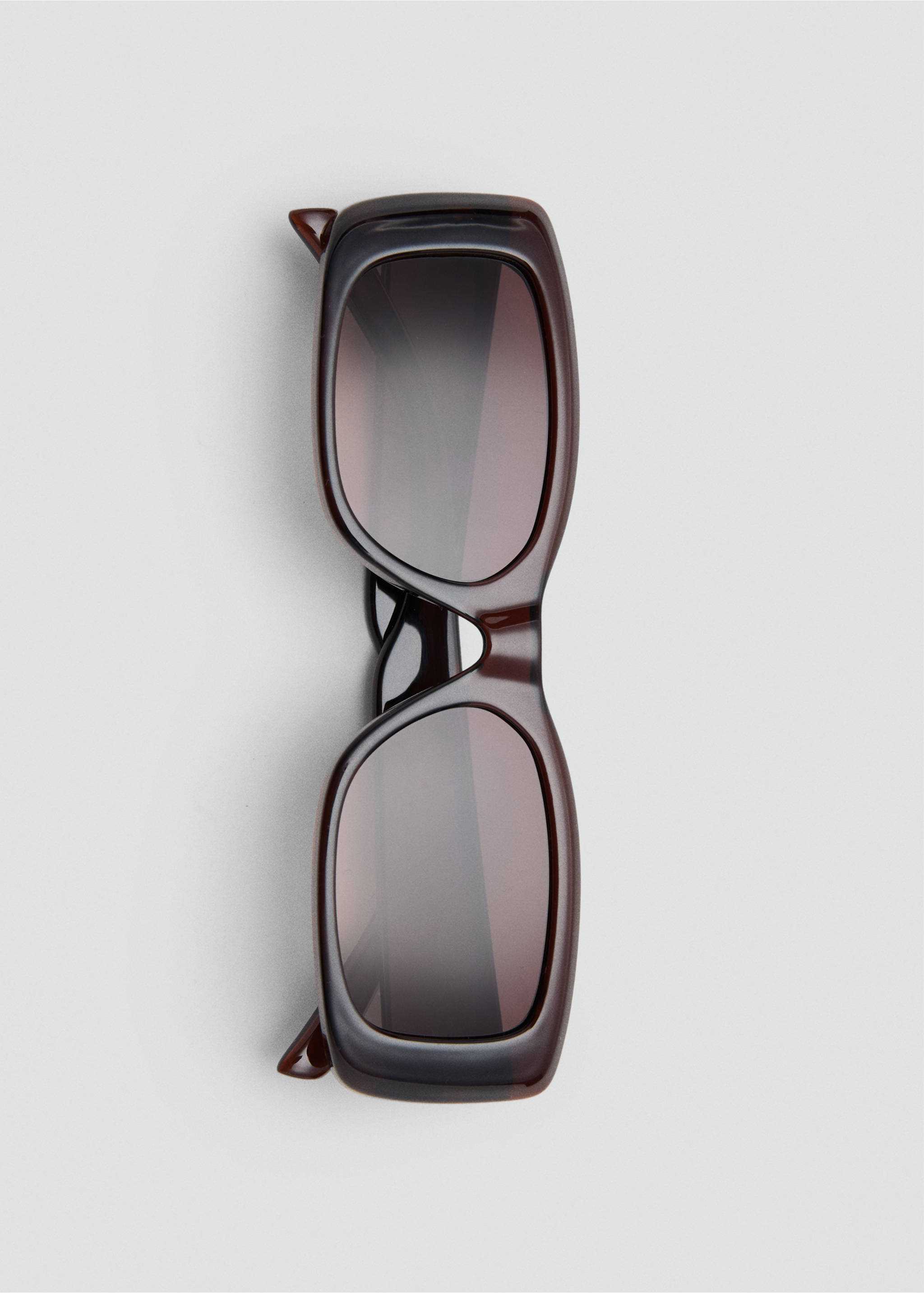 Rectangular-frame sunglasses - Details of the article 2, Brown. Ref: 27031182-00.