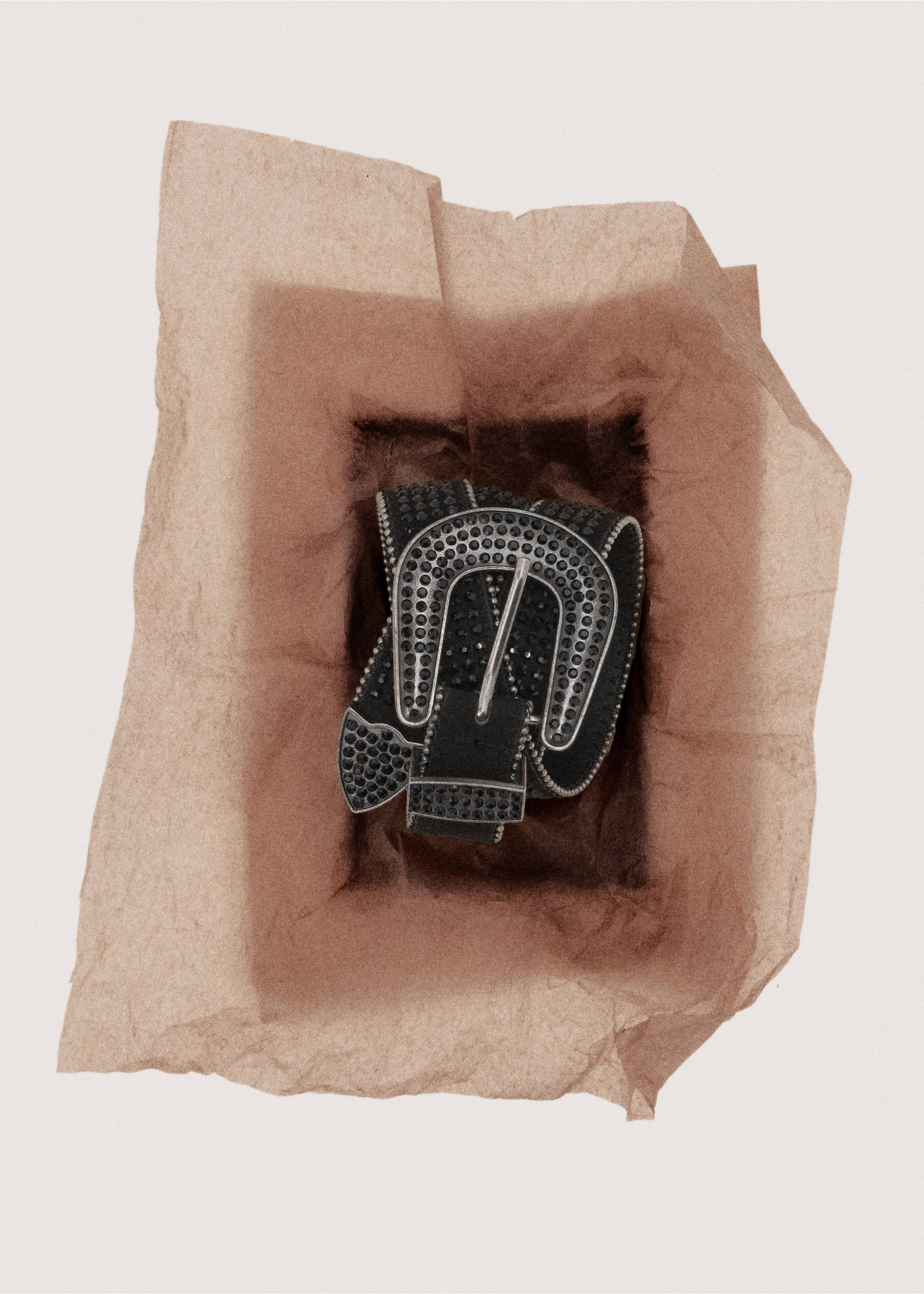 Rhinestone belt - Details of the article 7, Black. Ref: 27031183-00.