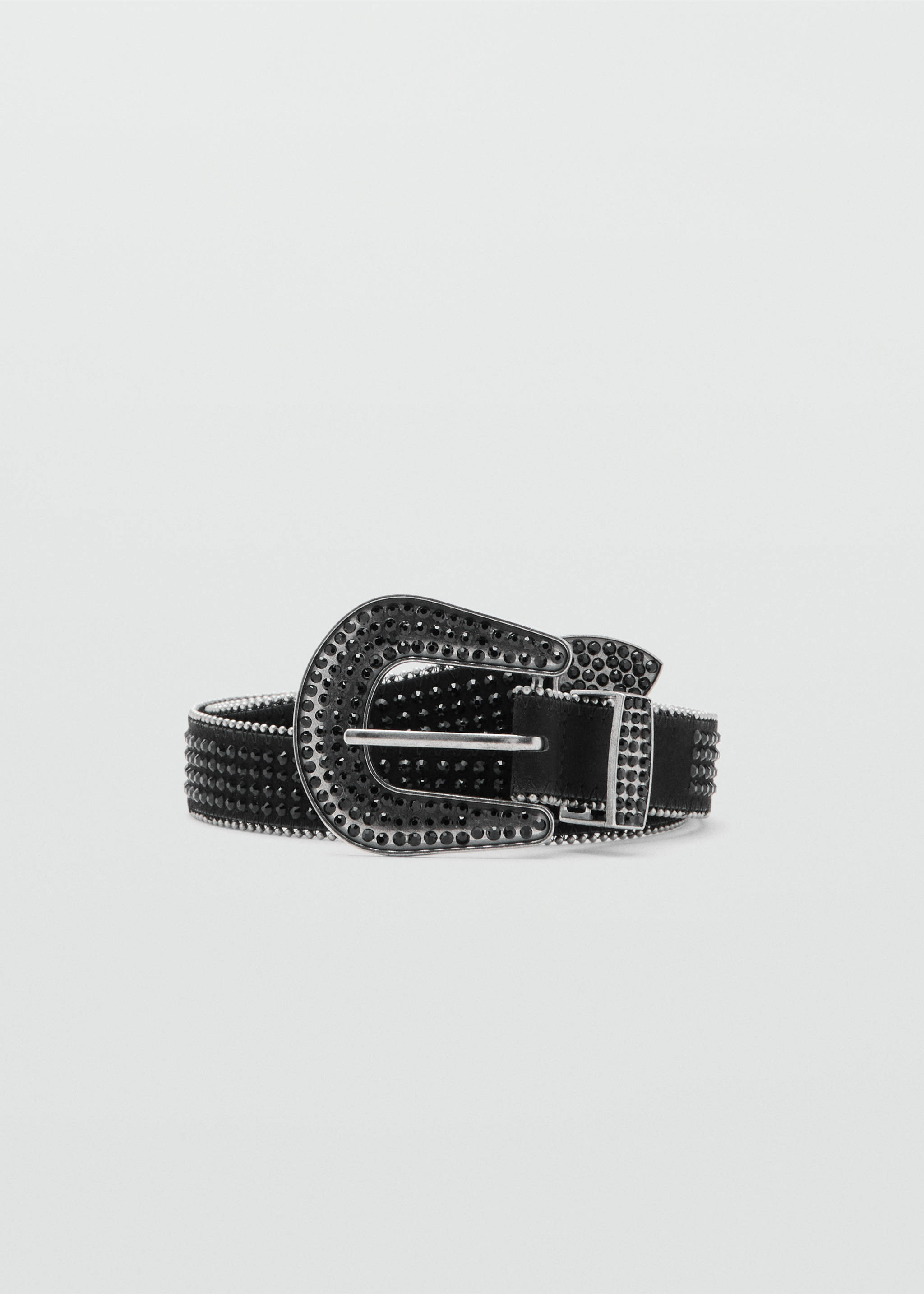 Rhinestone belt - Article without model, Black. Ref: 27031183-00.