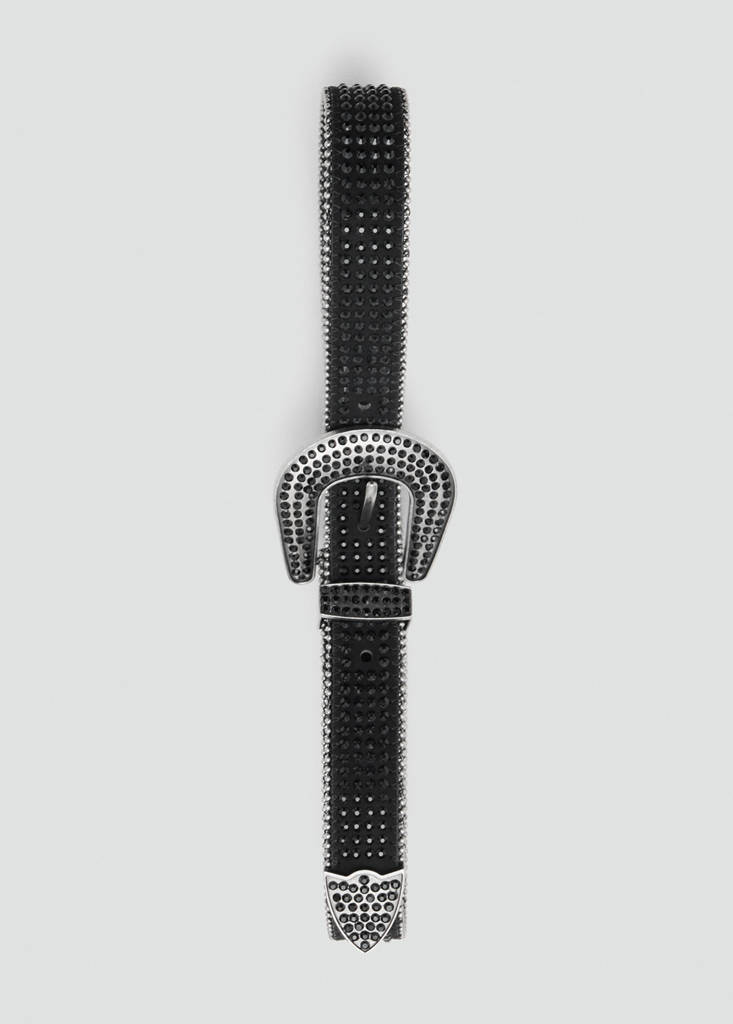 Rhinestone belt — Black