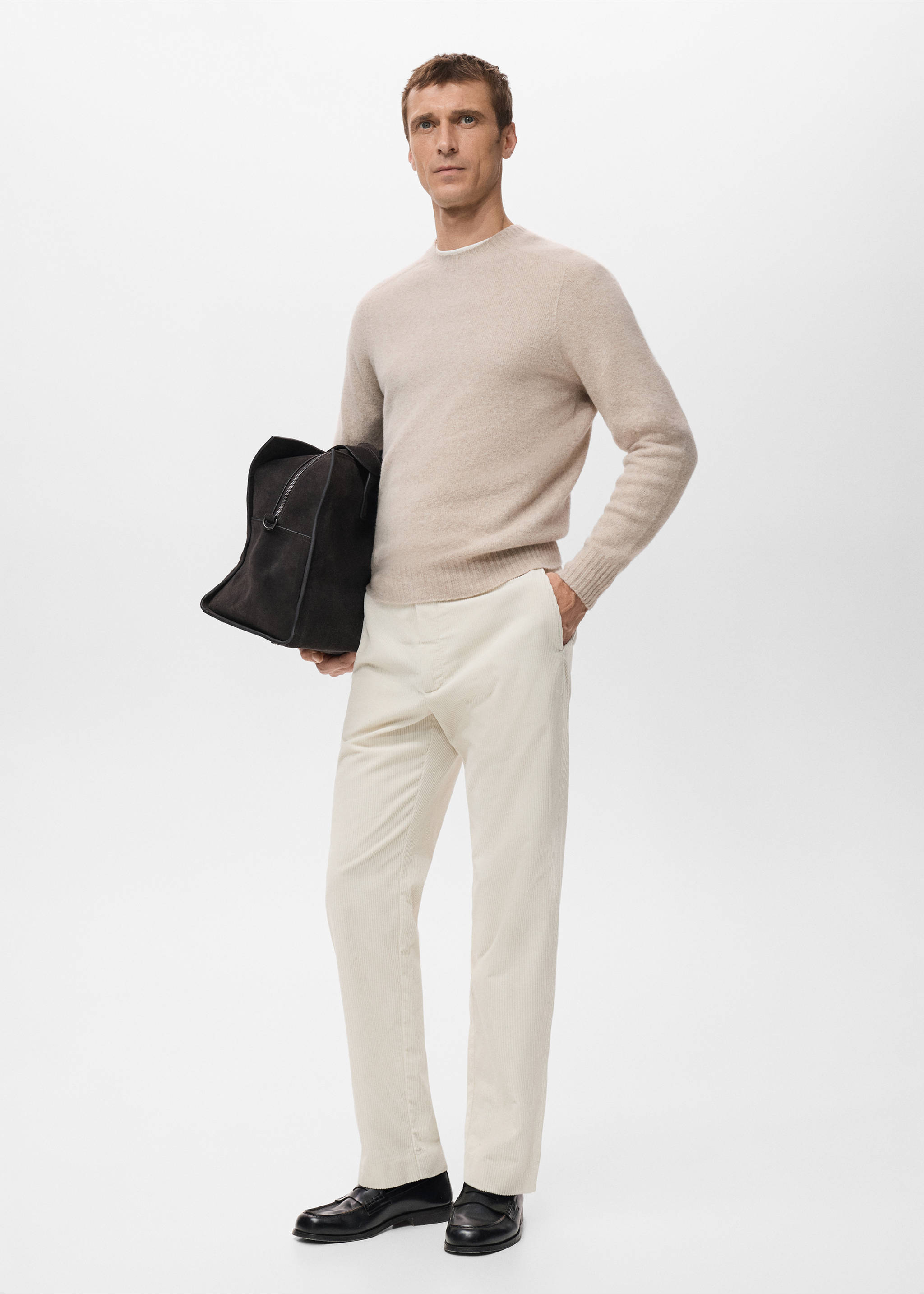 Regular Fit-Cordhose - Allgemeine Ansicht, Cremeweiß. Ref: 27031188-00.