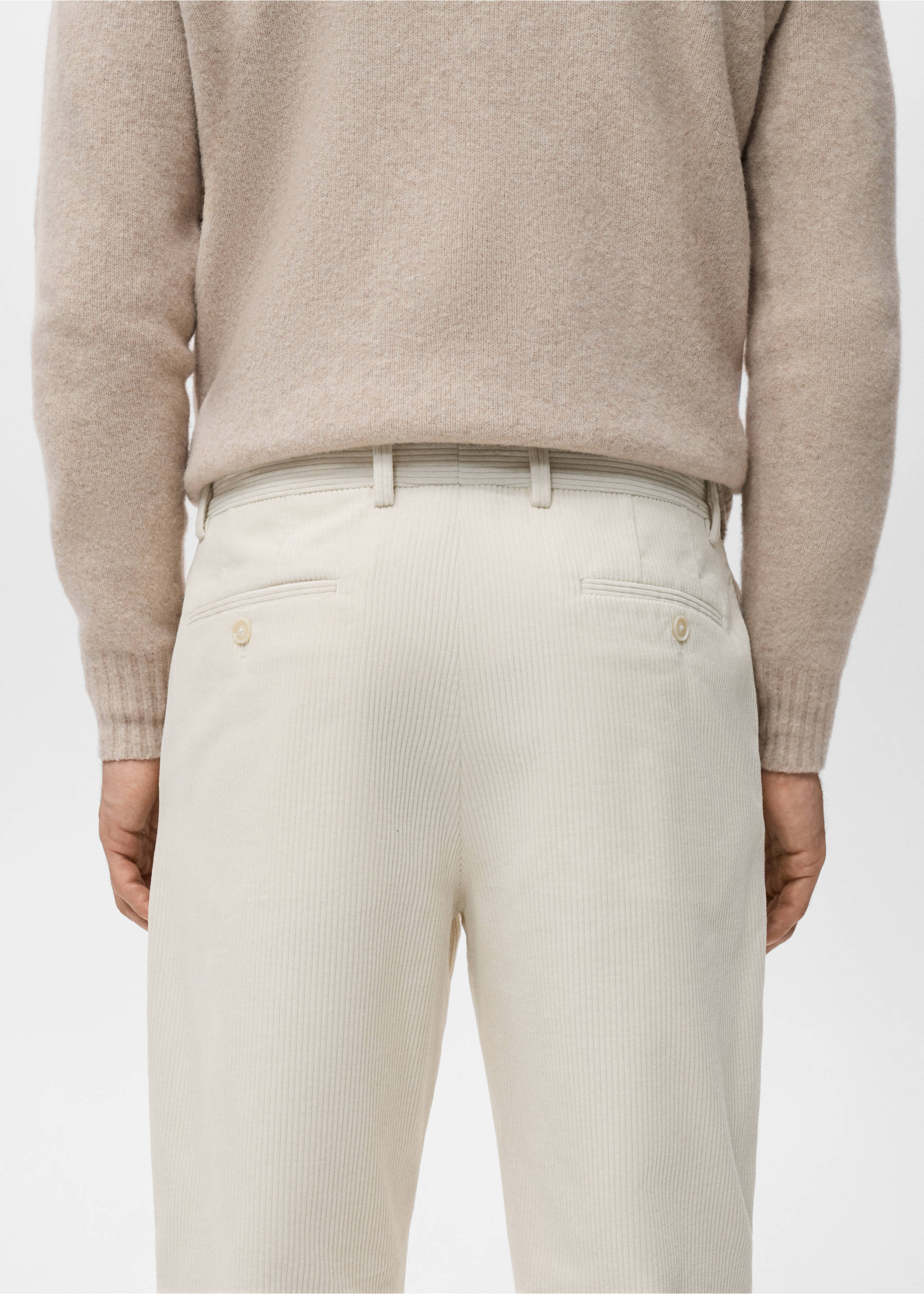 Regular Fit-Cordhose - Detail des Artikels 3, Cremeweiß. Ref: 27031188-00.