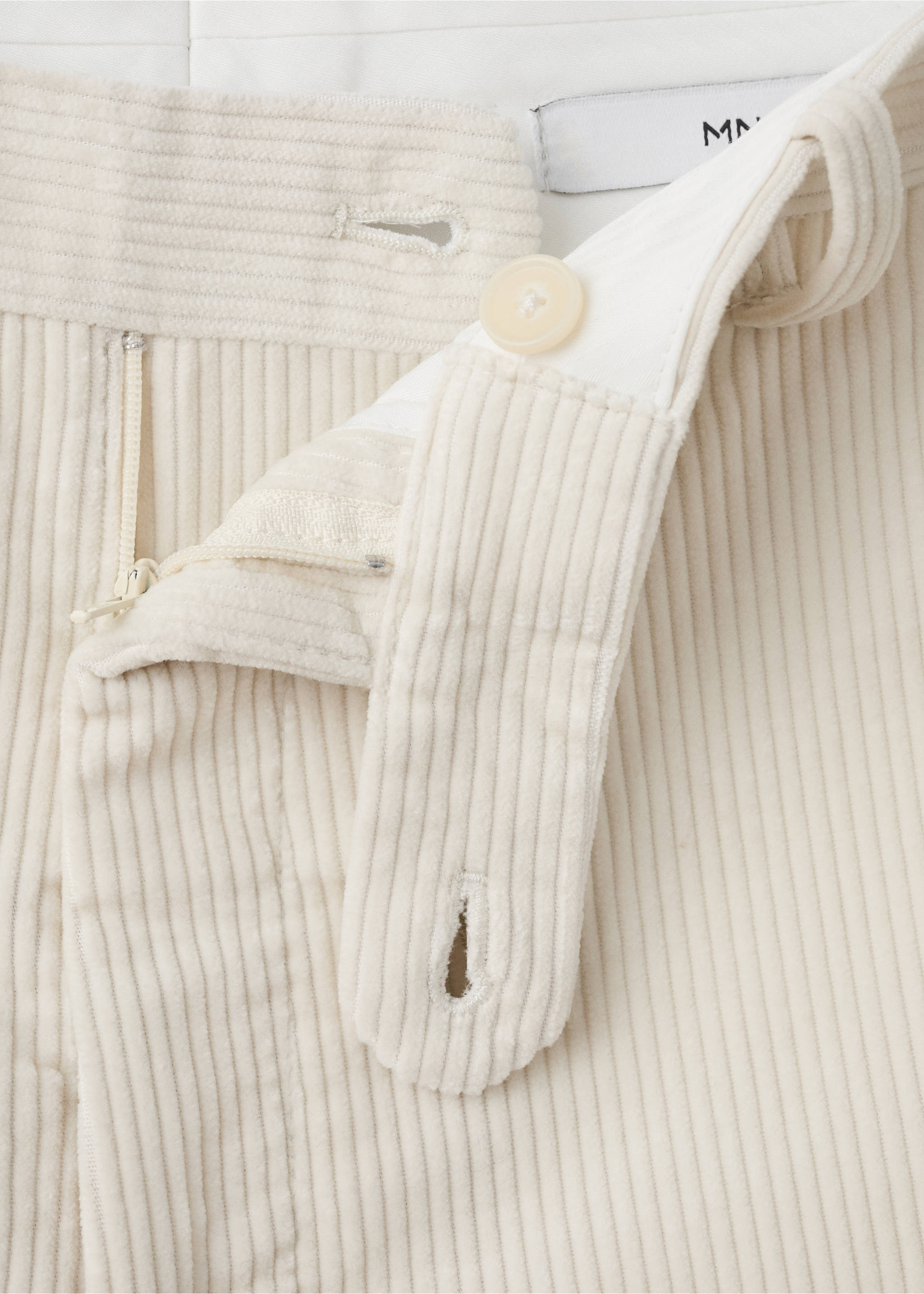Regular Fit-Cordhose - Detail des Artikels 8, Cremeweiß. Ref: 27031188-00.