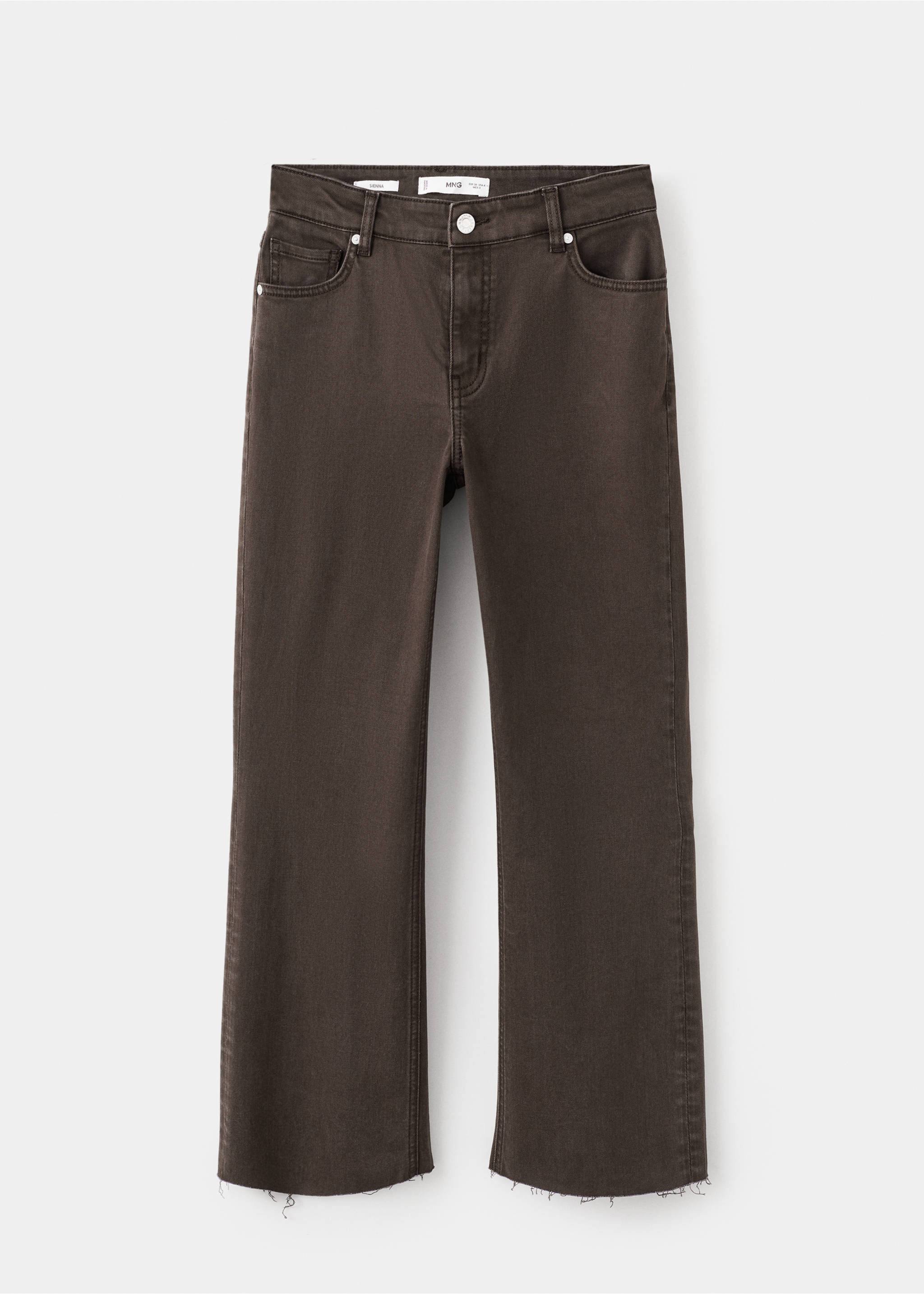 Sienna flared cropped jeans - Article without model, Chocolate. Ref: 27031189-00.