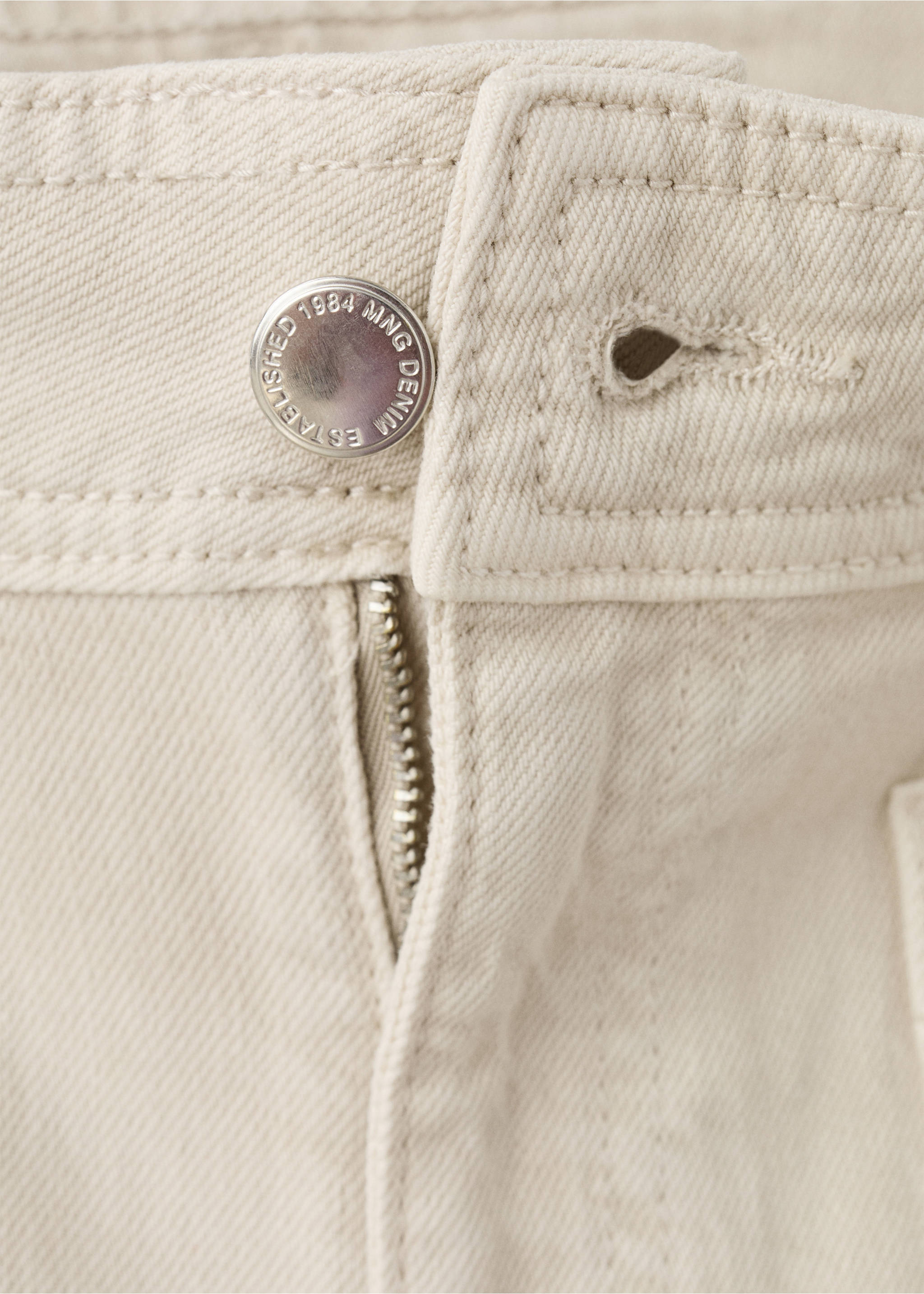 Wide leg jeans with pockets - Details of the article 0, Sand. Ref: 27031190-00.