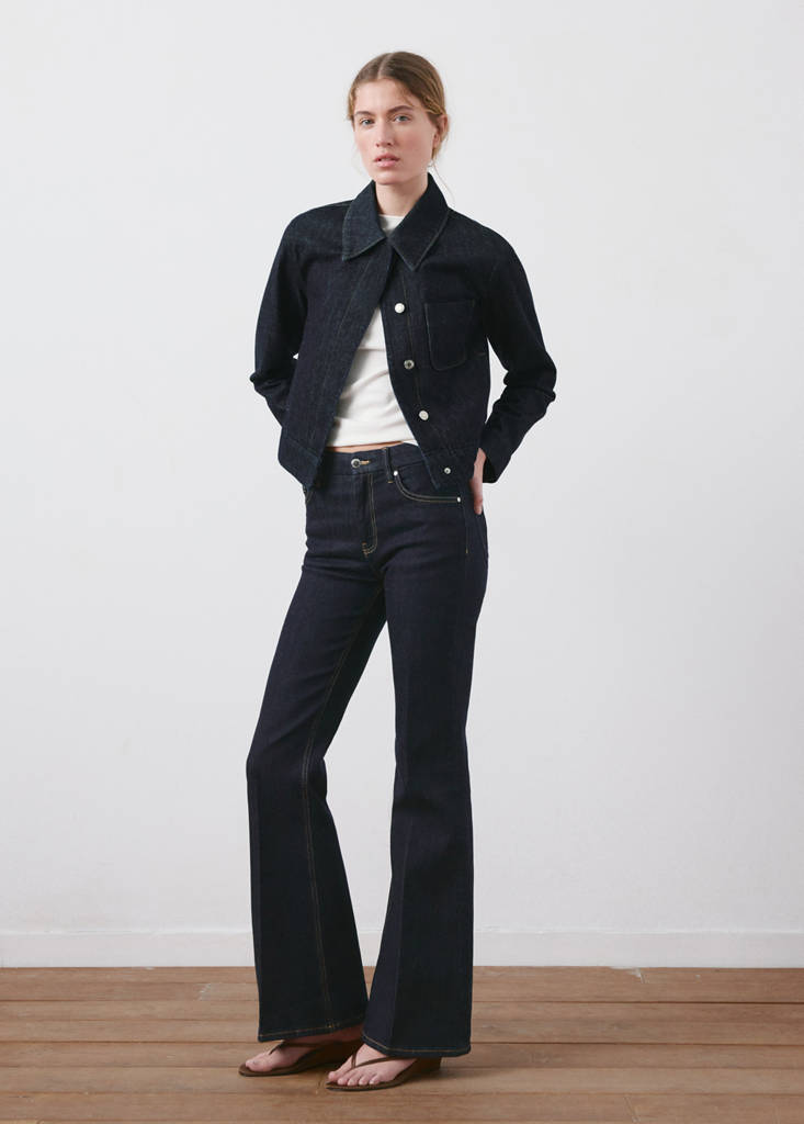 Violet flared high-rise jeans — Open Blue