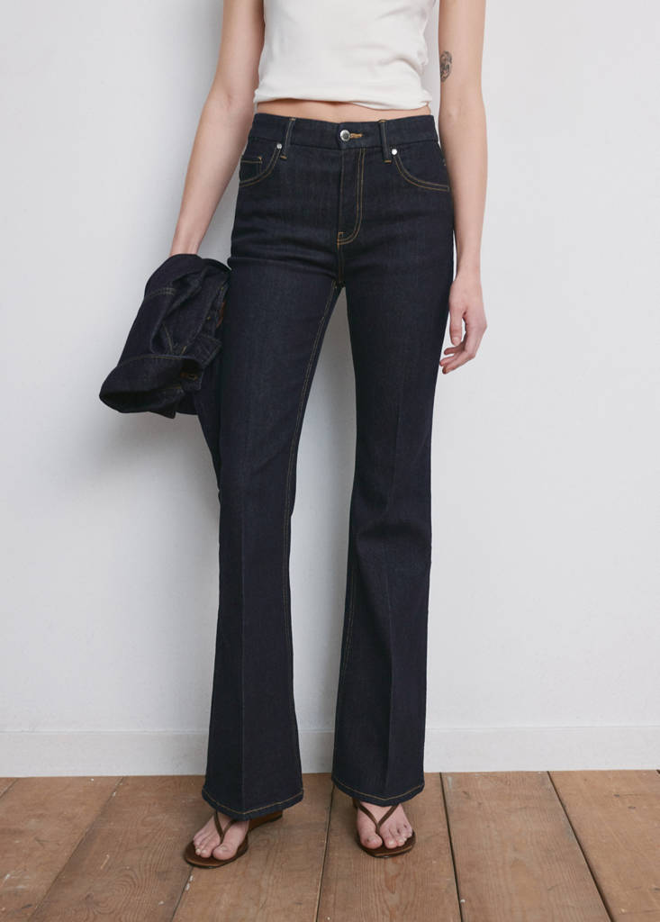 Violet flared high-rise jeans — Open Blue