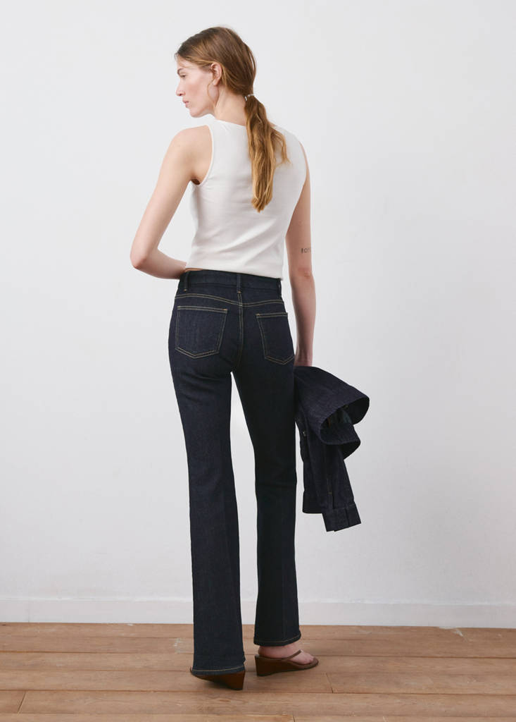Violet flared high-rise jeans — Open Blue