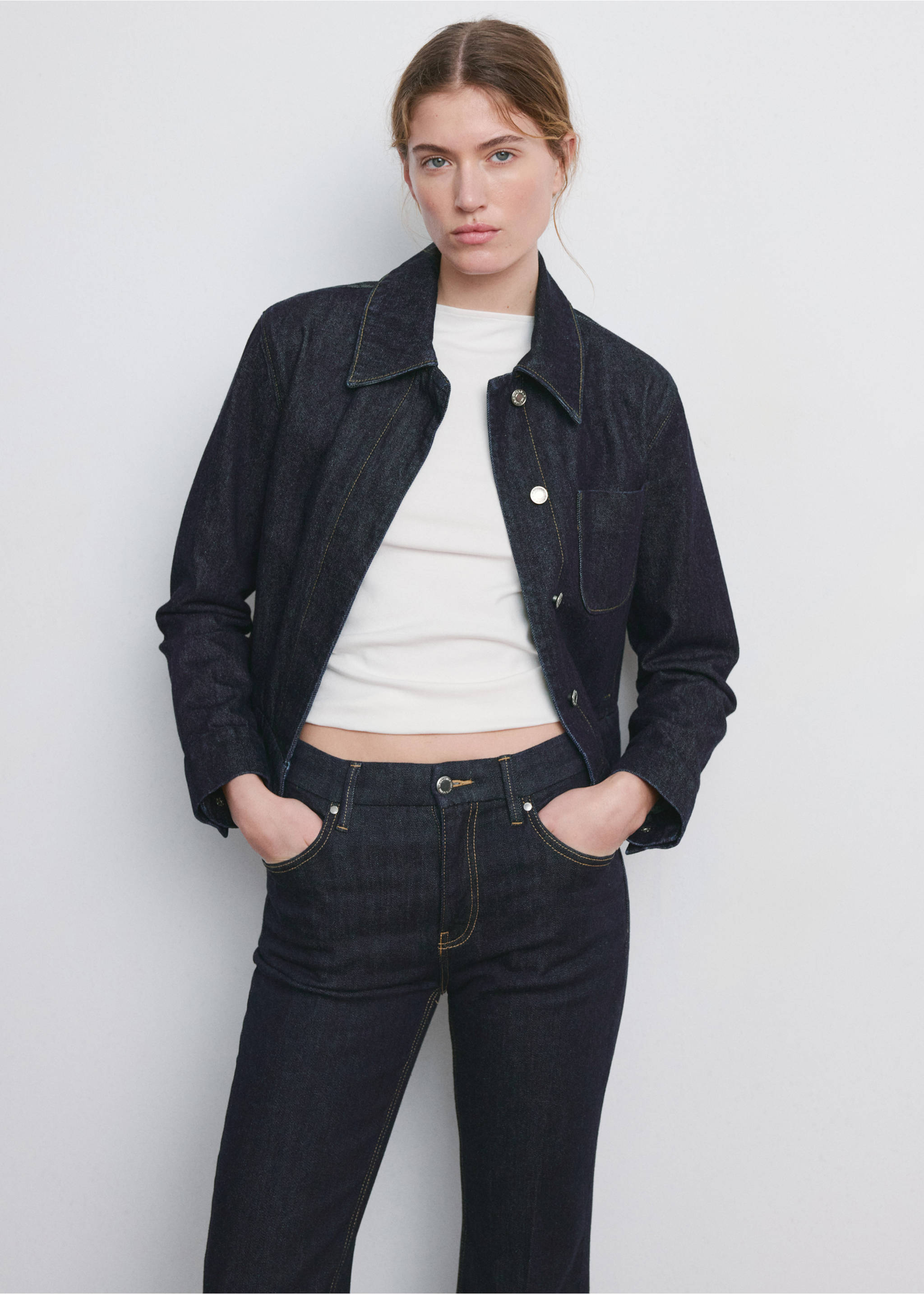 紫罗兰喇叭高腰牛仔裤 - null, 蓝色. Ref: 27031191-00.