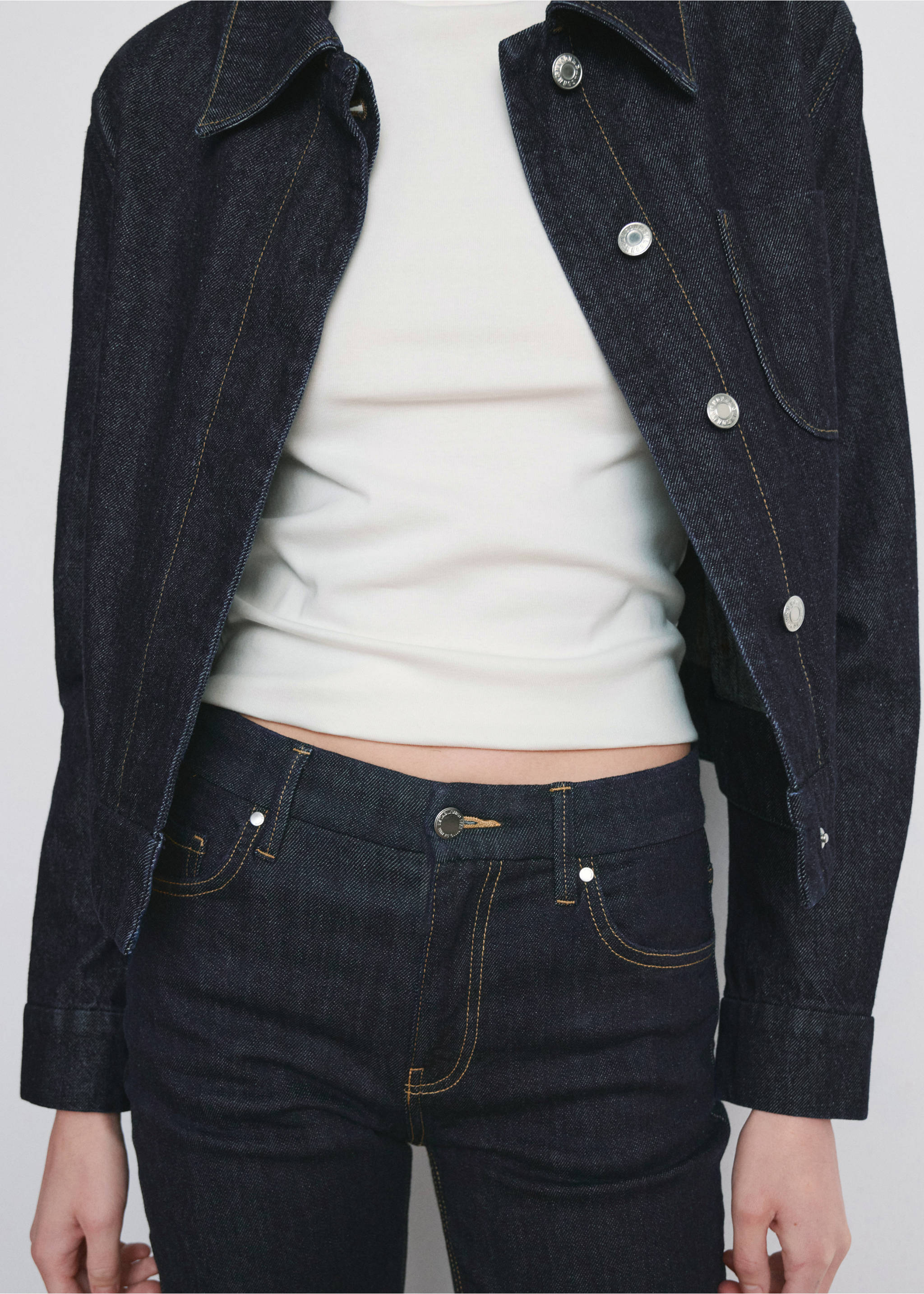 紫罗兰喇叭高腰牛仔裤 - null, 蓝色. Ref: 27031191-00.