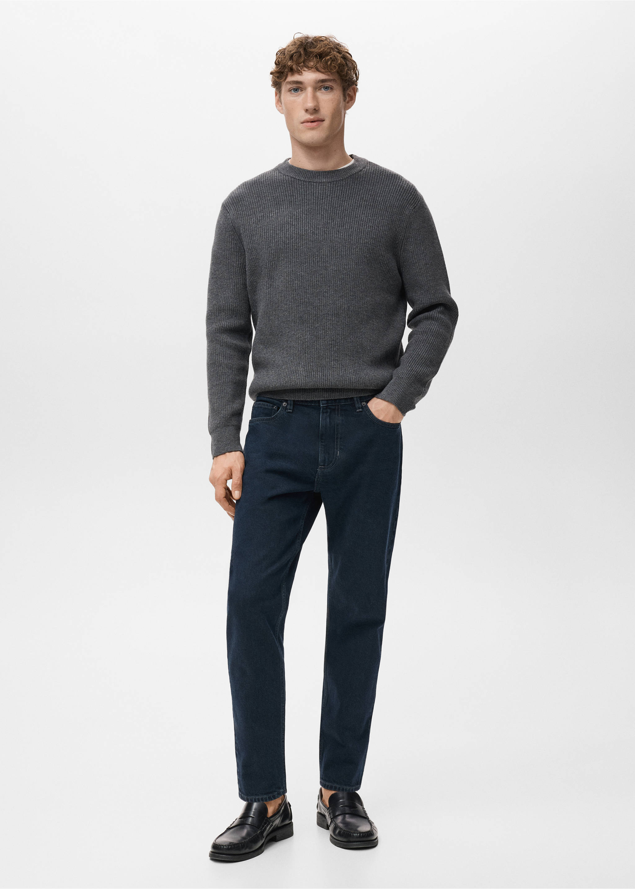 Ben cropped tapered-fit jeans - General plane, Deep Dark Blue. Ref: 27031192-00.