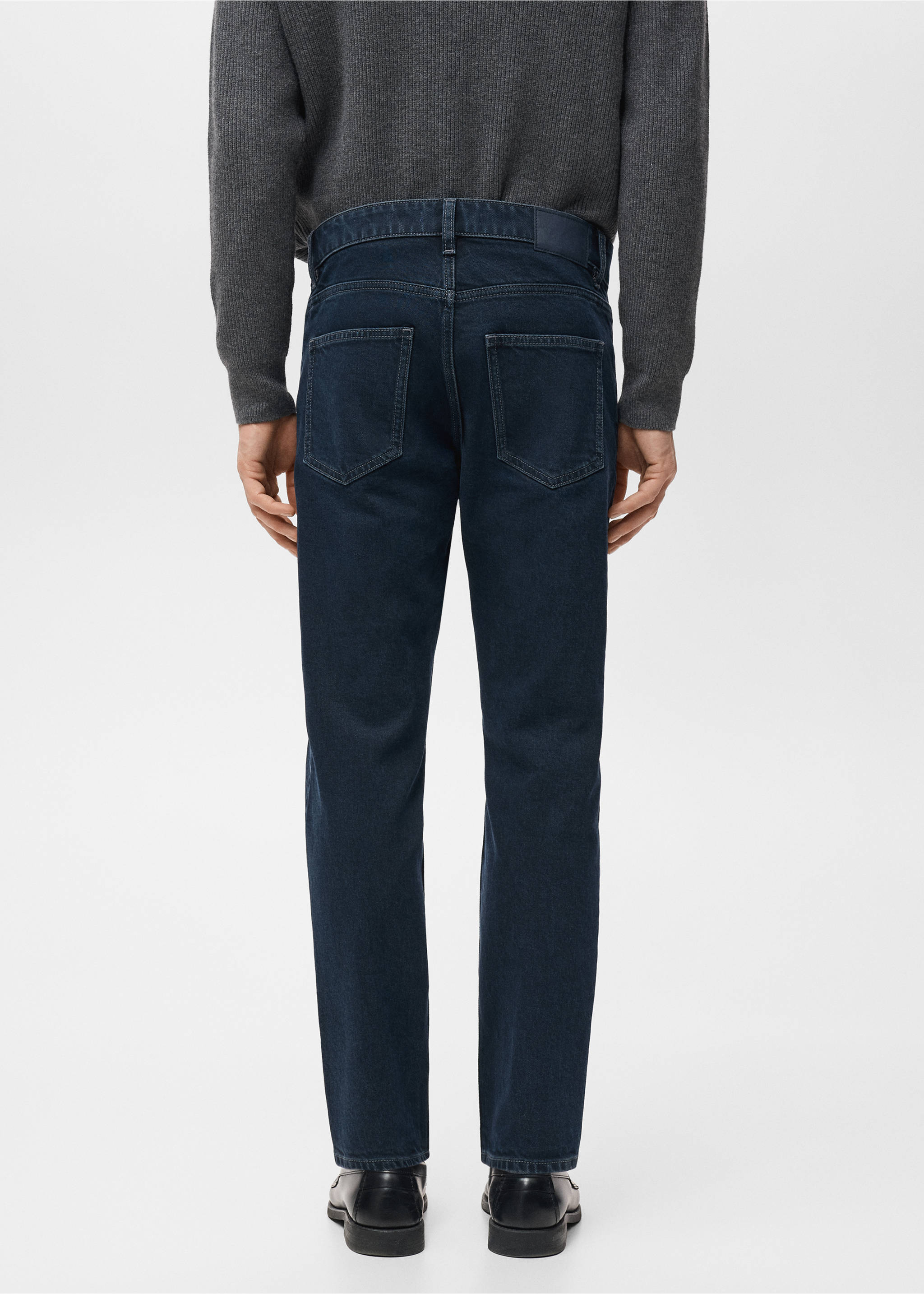 Ben cropped tapered-fit jeans - Reverse of the article, Deep Dark Blue. Ref: 27031192-00.