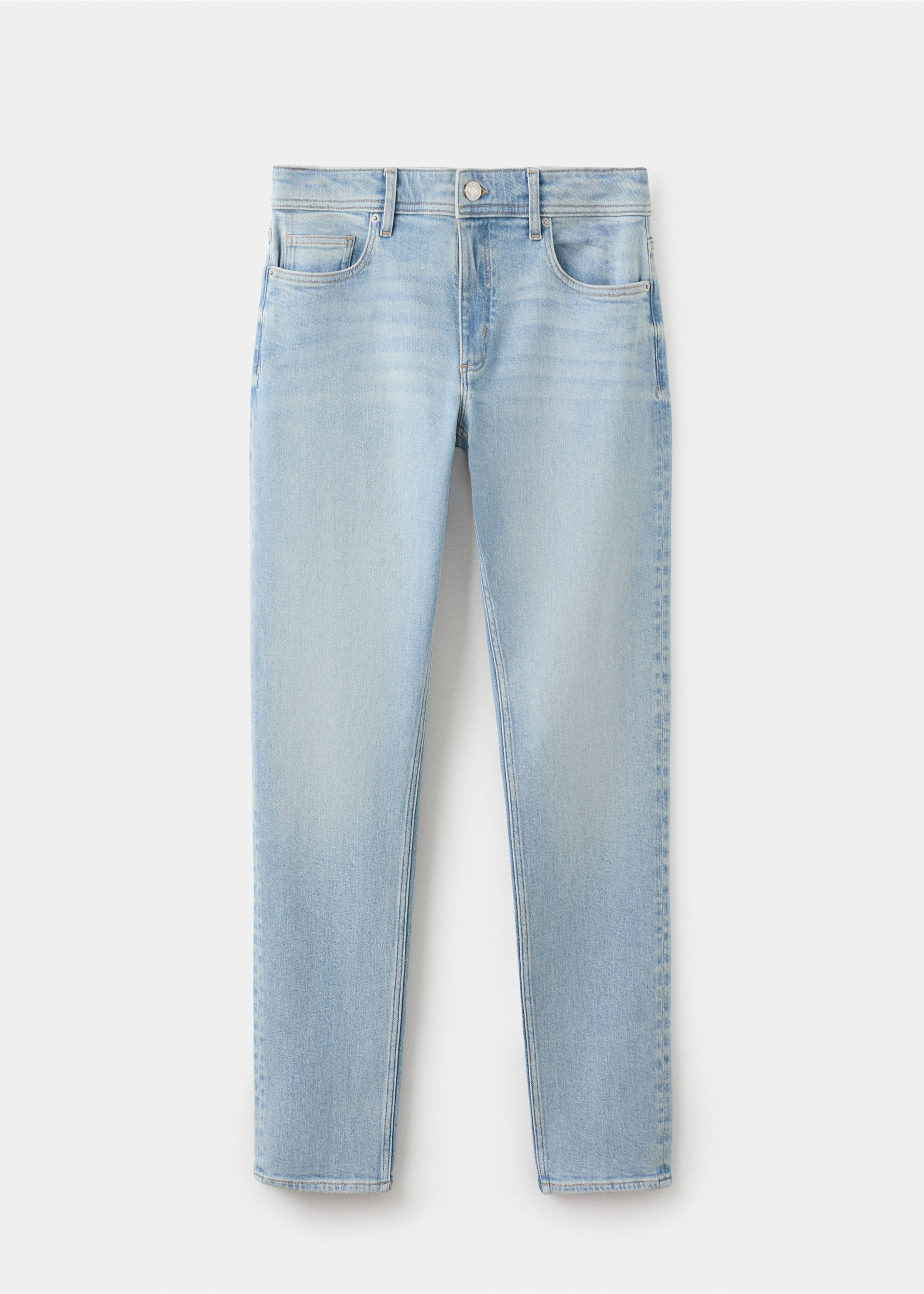 Jan slim-fit jeans with frayed effect - Article without model, Light Blue. Ref: 27031195-00.