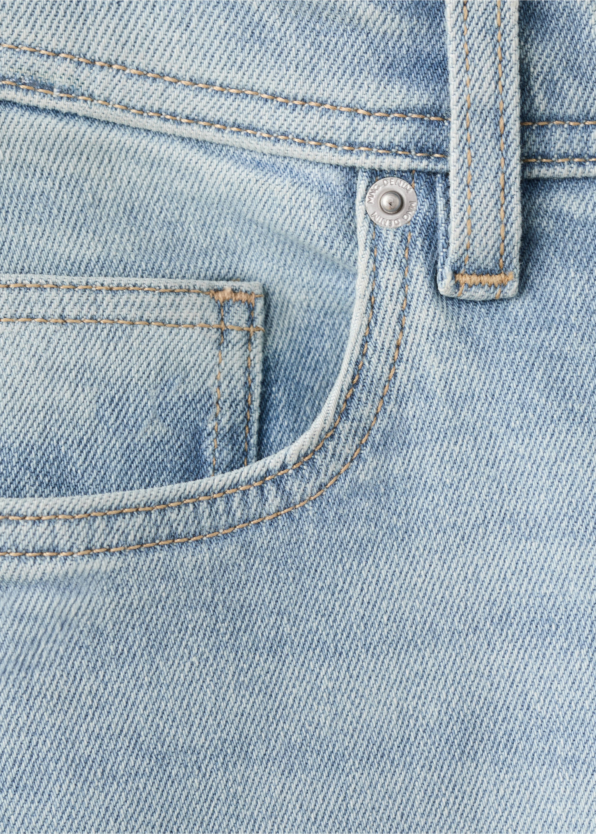 Jan slim-fit jeans with frayed effect - Details of the article 0, Light Blue. Ref: 27031195-00.