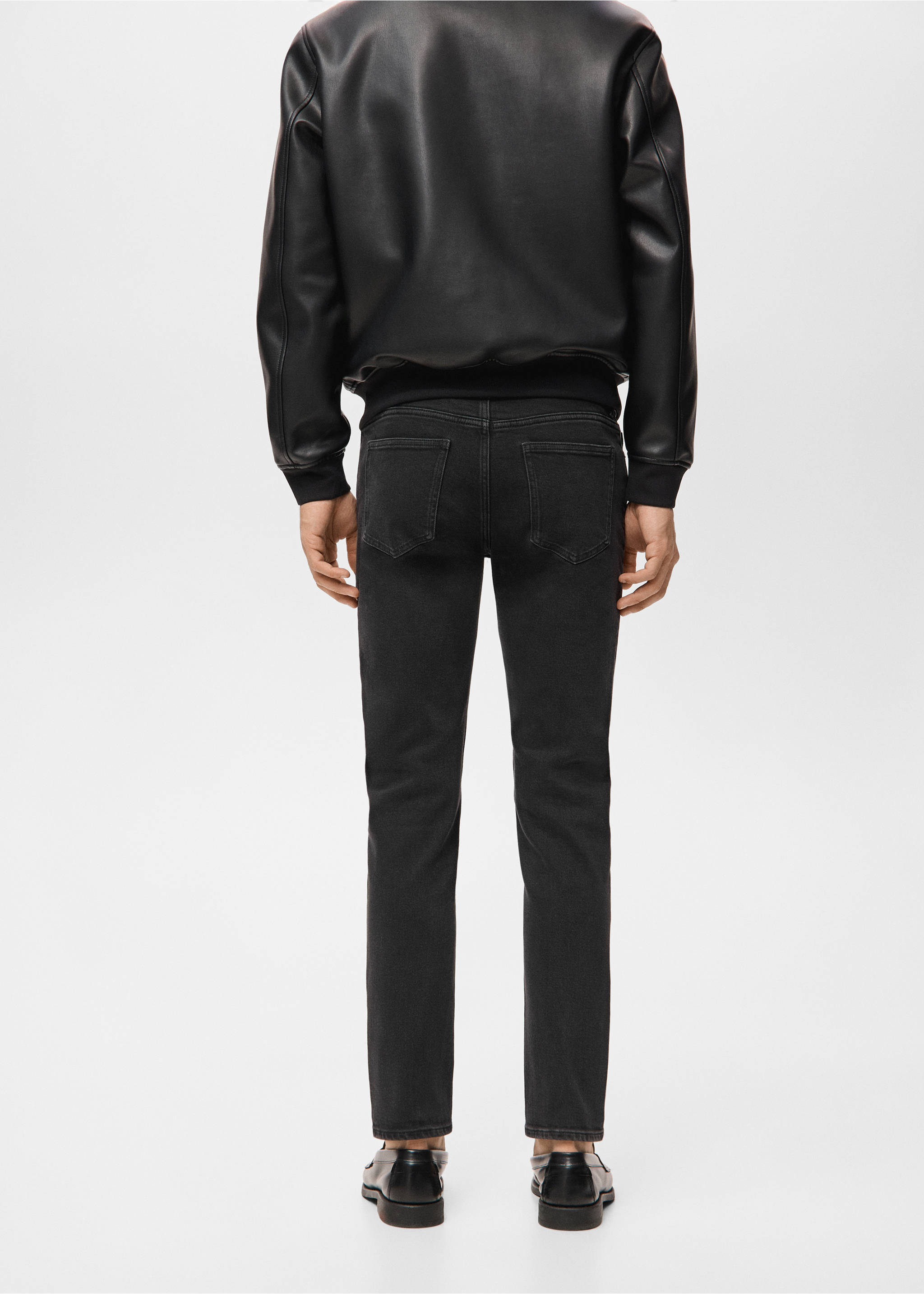 Slim fit black Jan jeans - Reverse of the article, Black denim. Ref: 27031196-00.