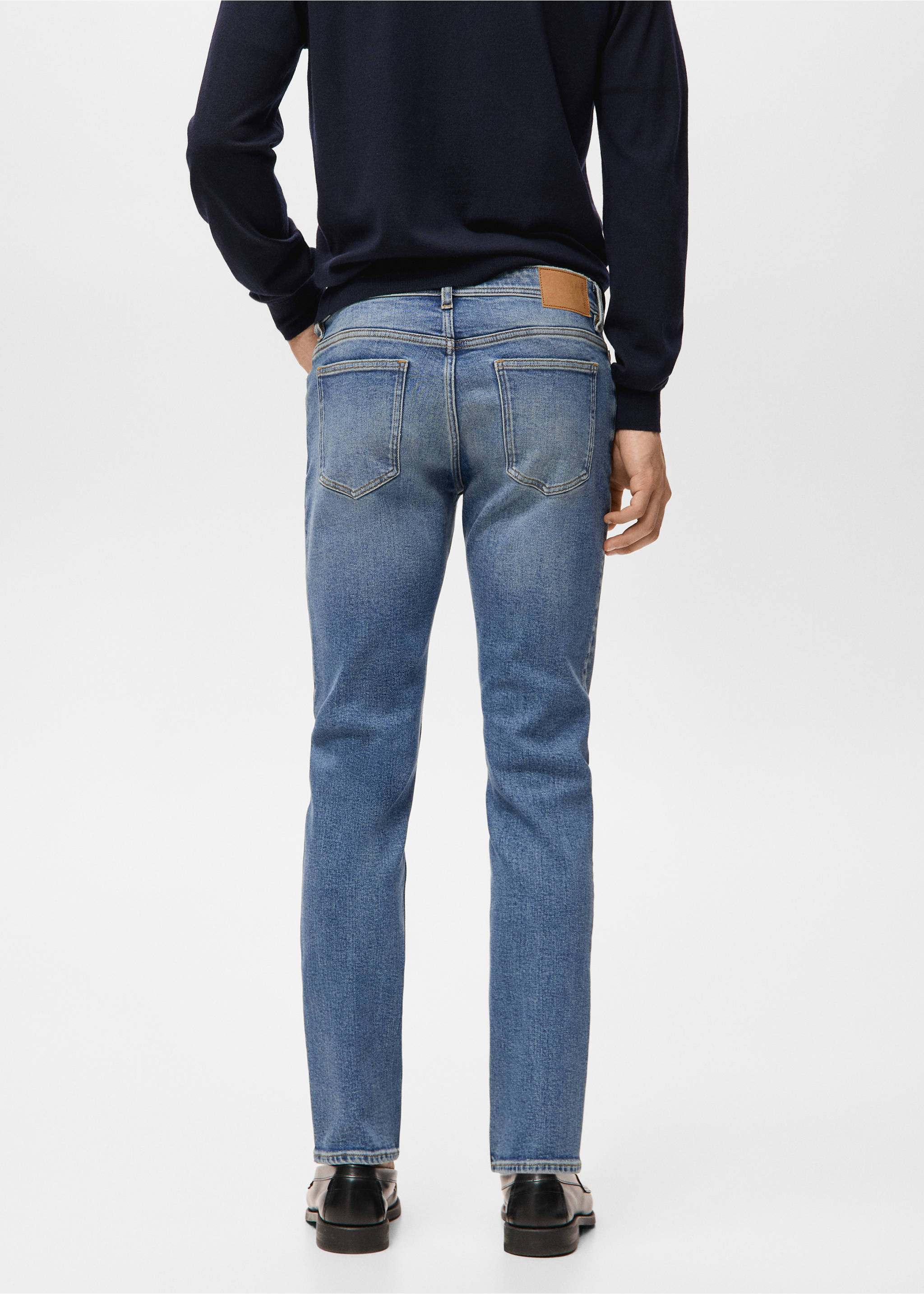 Jan slim-fit faded dark-wash jeans - Reverse of the article, Dark Blue. Ref: 27031197-00.