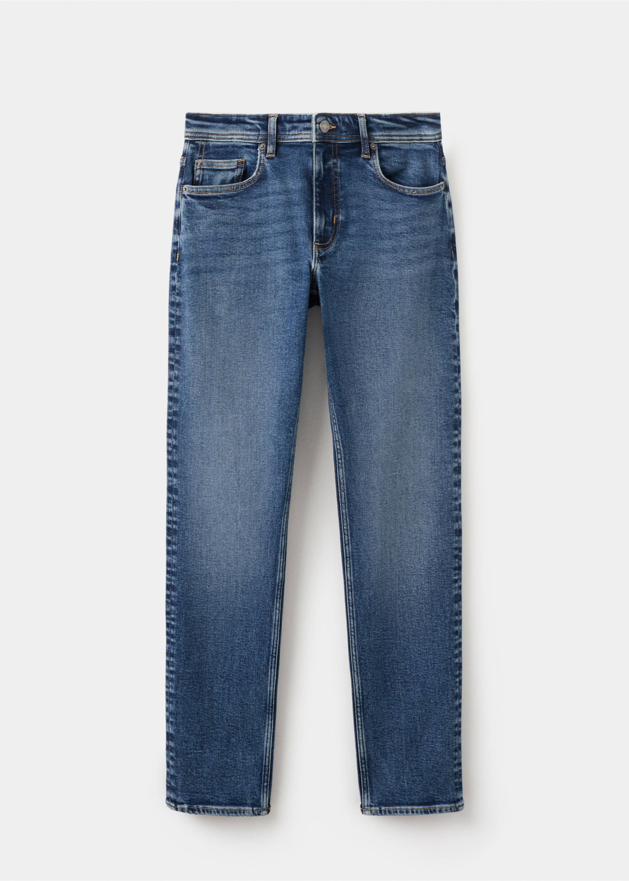 Jeans Jan slim fit lavado oscuro desgastado - Artículo sin modelo, Azul oscuro. Ref: 27031197-00.