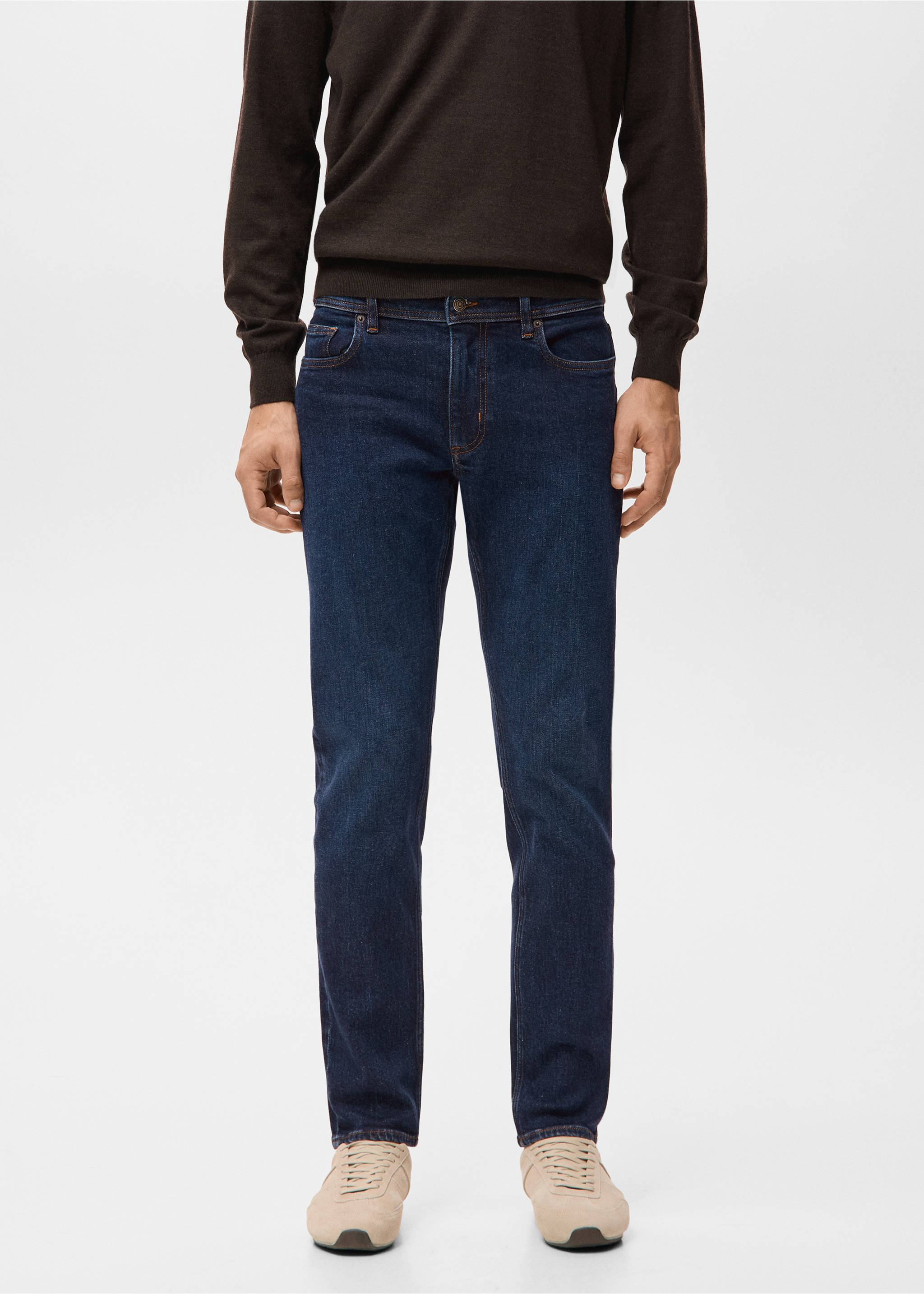 Jan slim-fit dark-wash jeans - Medium plane, Open Blue. Ref: 27031198-00.