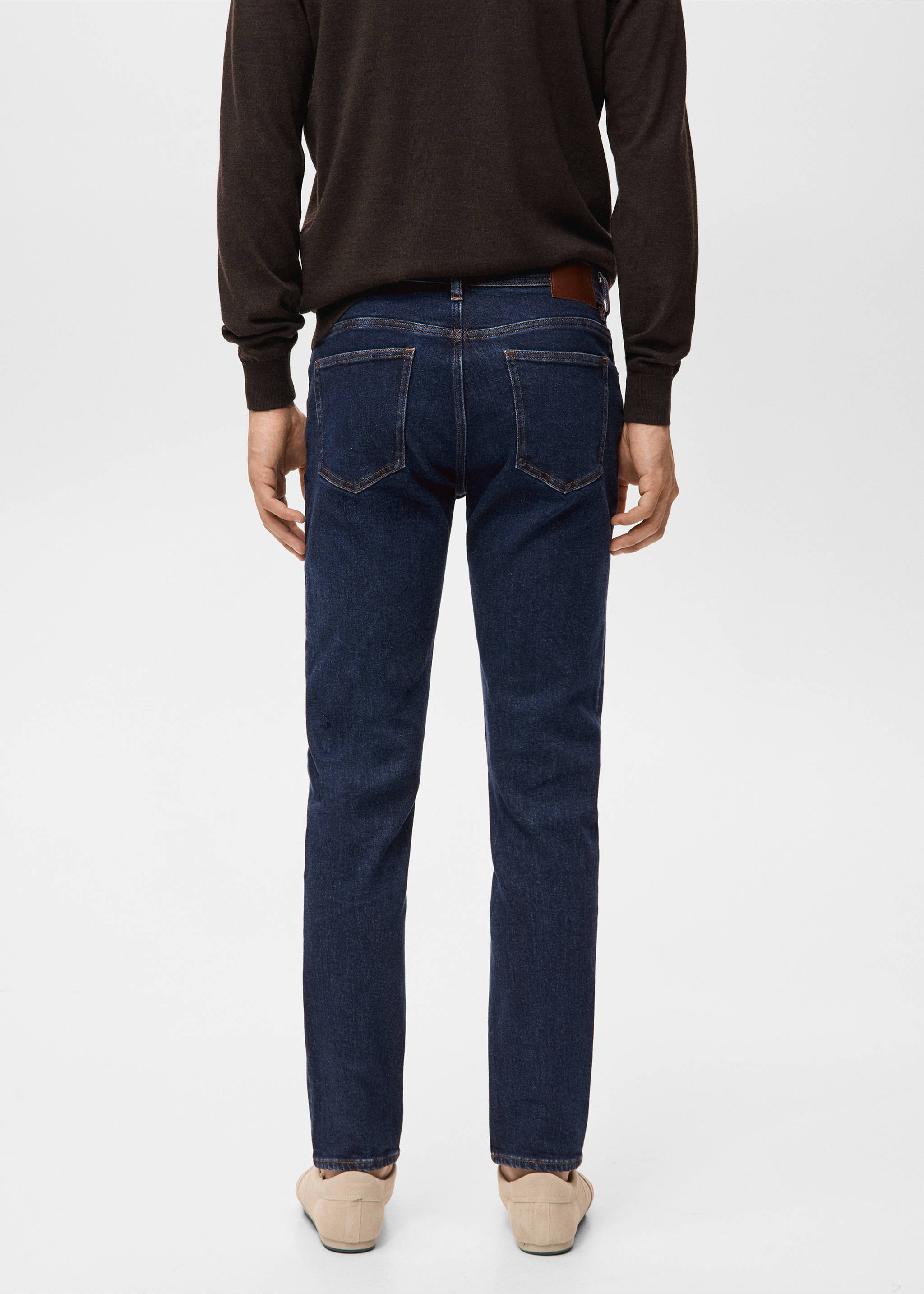 Jan slim-fit dark-wash jeans - Reverse of the article, Open Blue. Ref: 27031198-00.