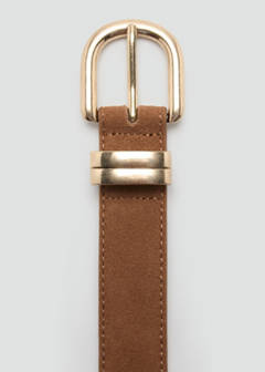 Suede leather belt — Brown 3