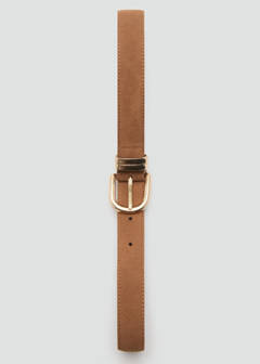 Suede leather belt — Brown 4