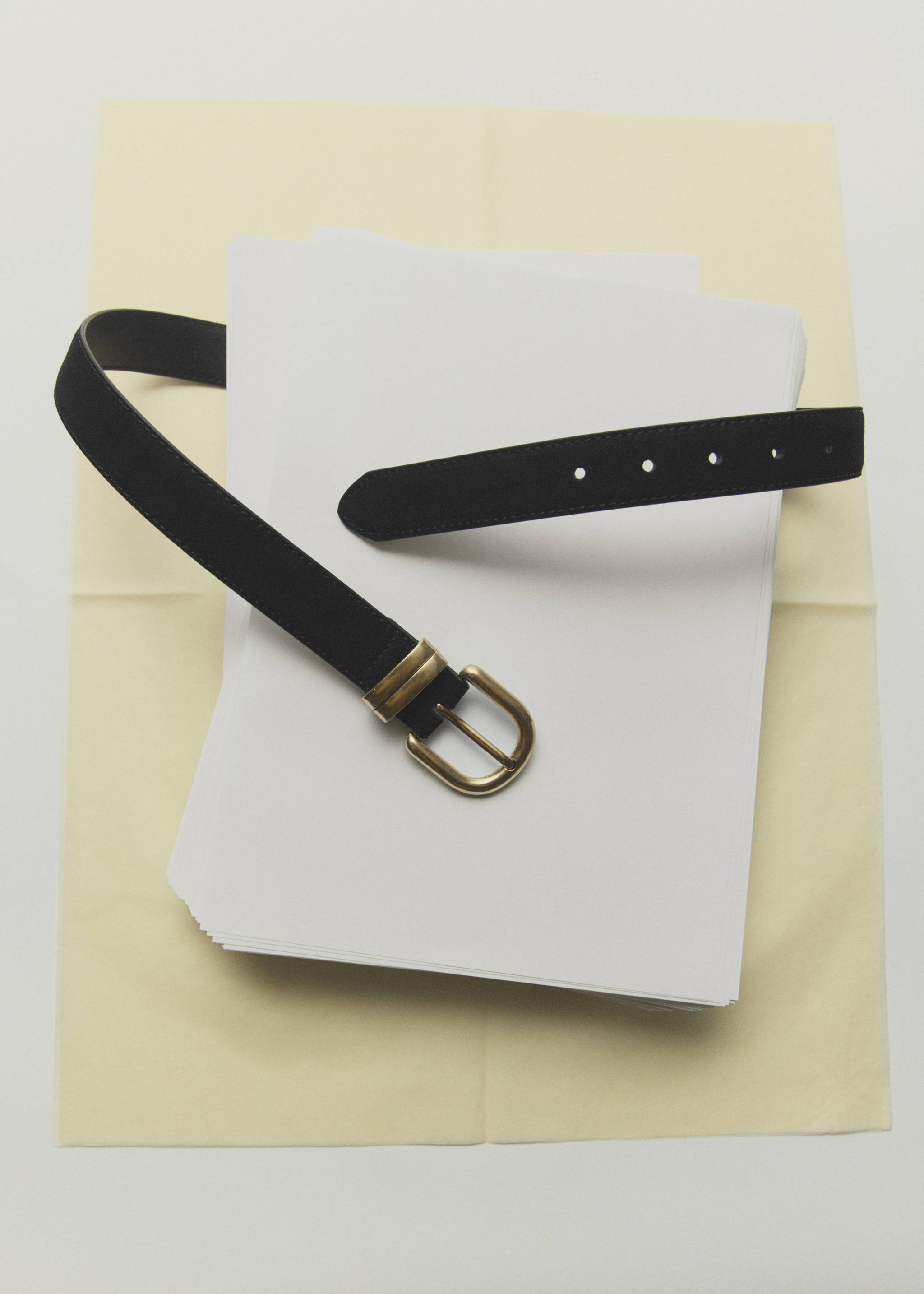 Suede leather belt - General plane, Black. Ref: 27031208-00.