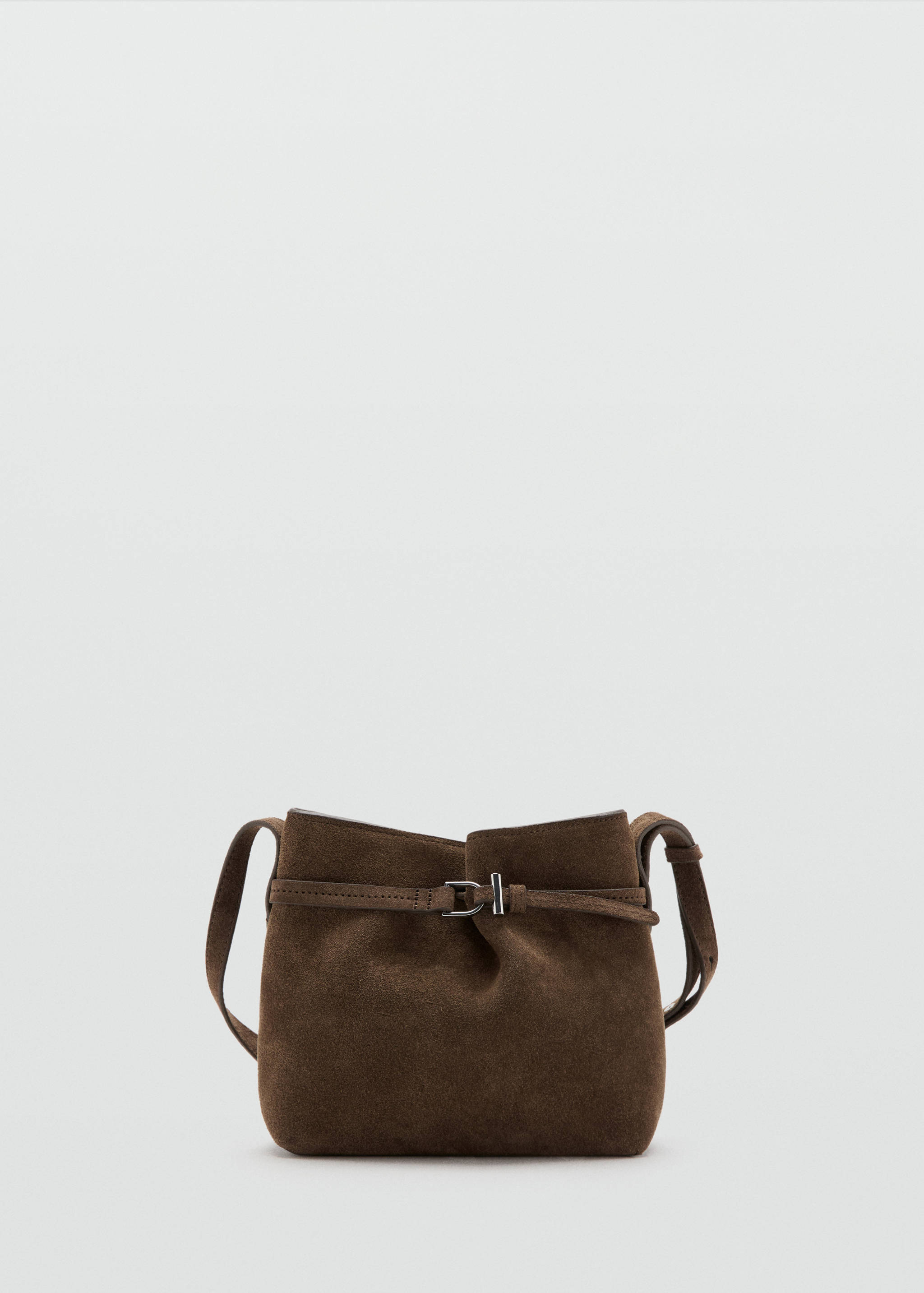 绒面革肩背包 - null