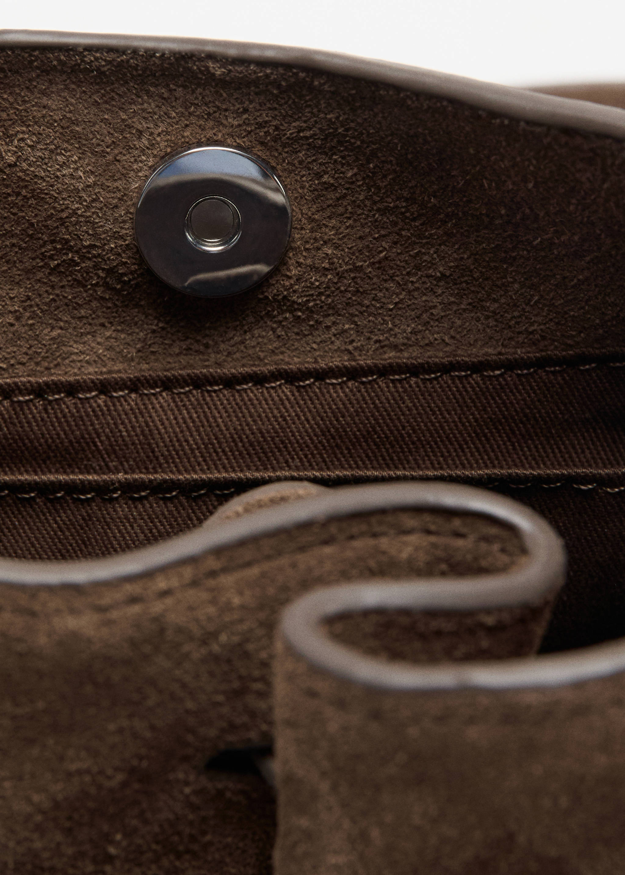 绒面革肩背包 - null