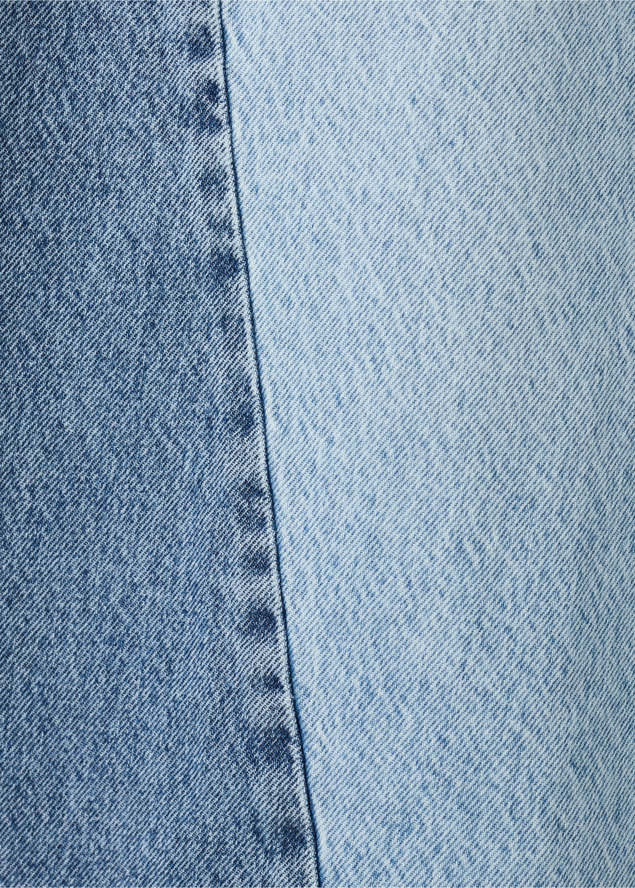 Bicolour wide-leg jeans - Details of the article 0, Medium Blue. Ref: 27031214-00.