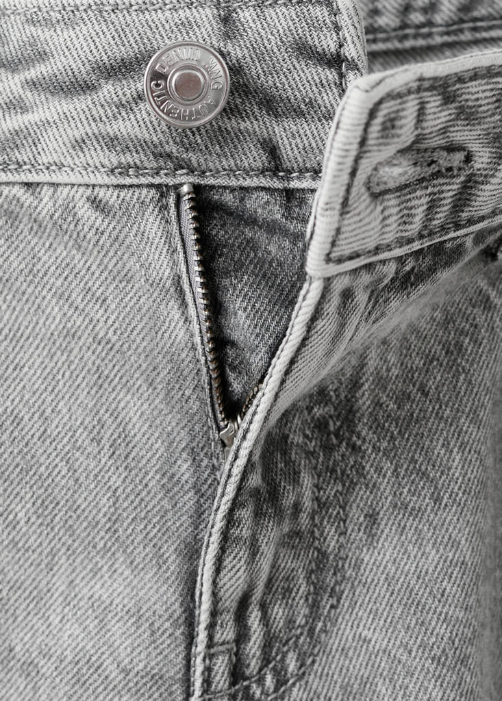 Low-waist straight-leg jeans — Denim Grey