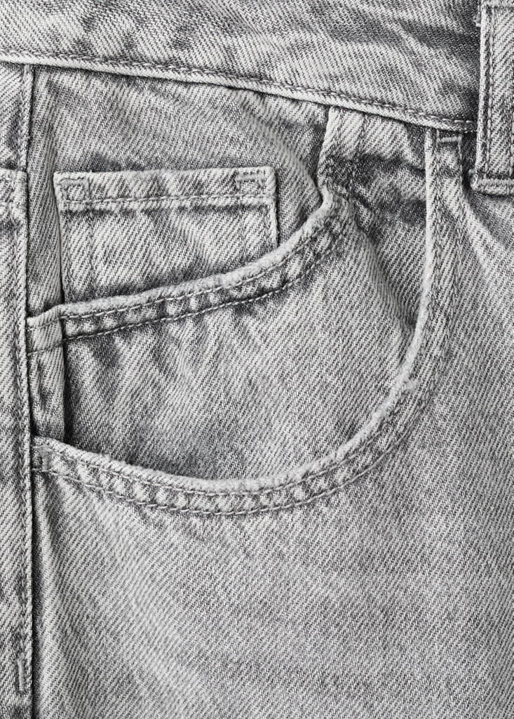 Low-waist straight-leg jeans — Denim Grey
