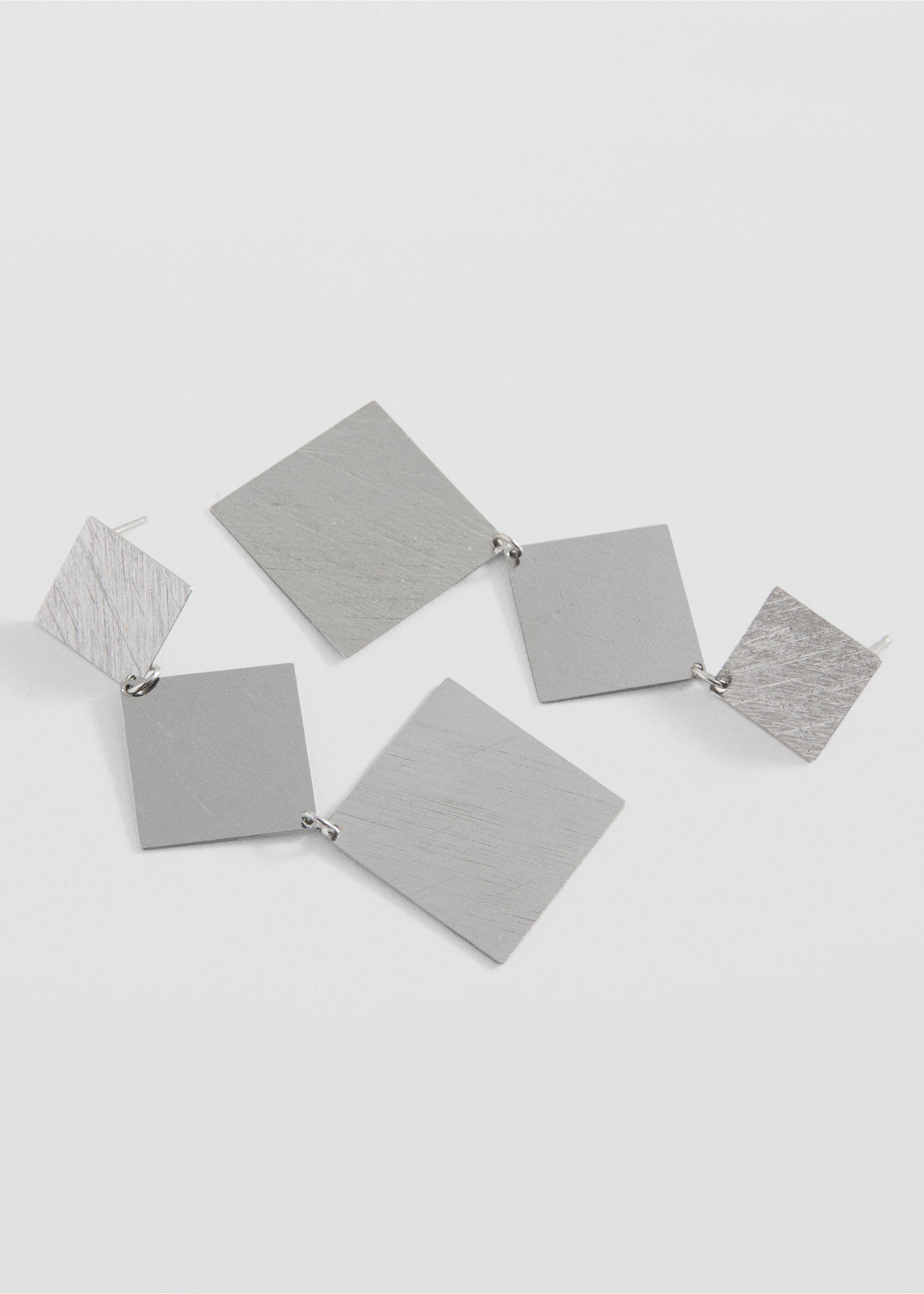 Geometric earrings - Details of the article 1, Silver. Ref: 27031218-00.