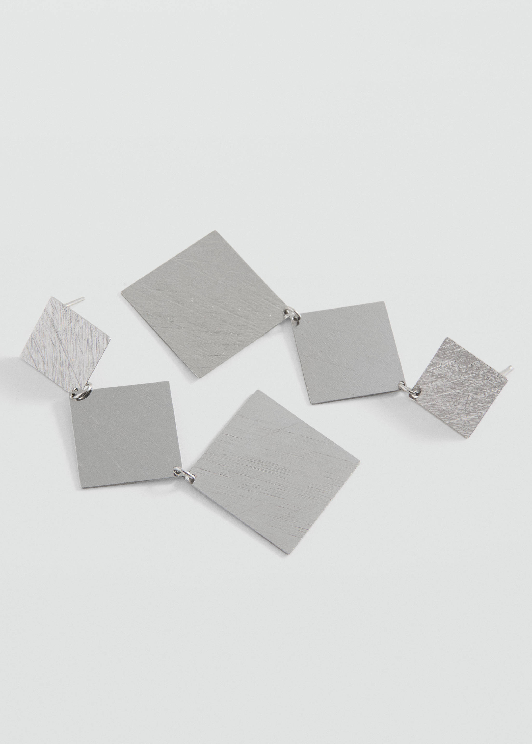 أقراط بأشكال هندسية متشابكة - تفاصيل المنتج 1