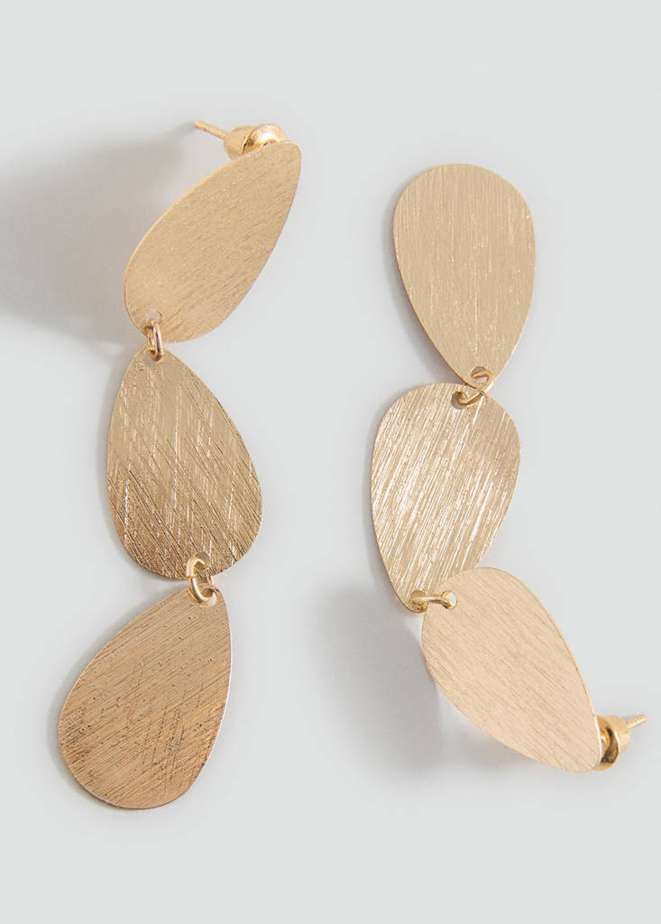 Tear earrings — Gold