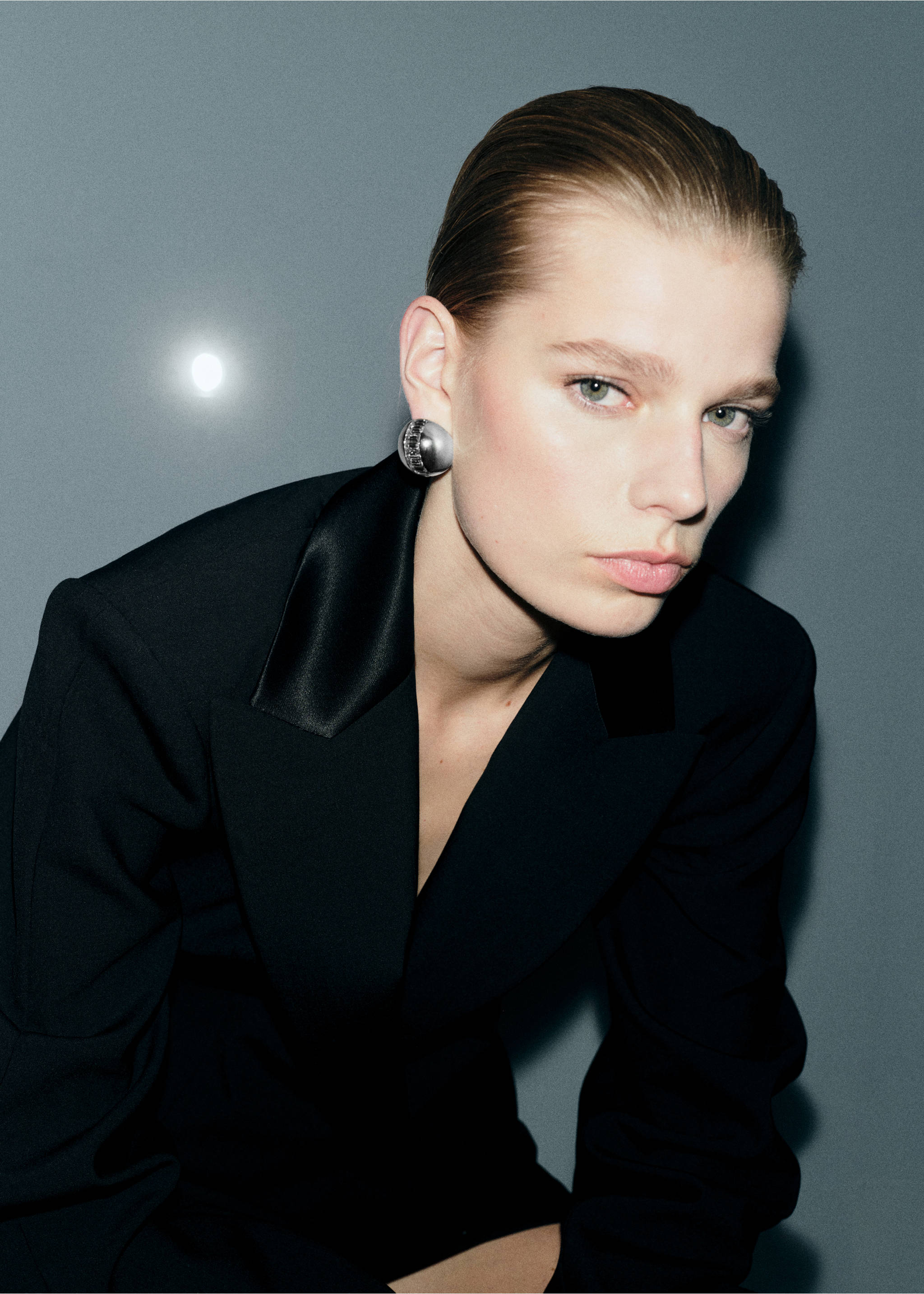 Combined round earrings - Details of the article 9, Silver. Ref: 27031226-00.