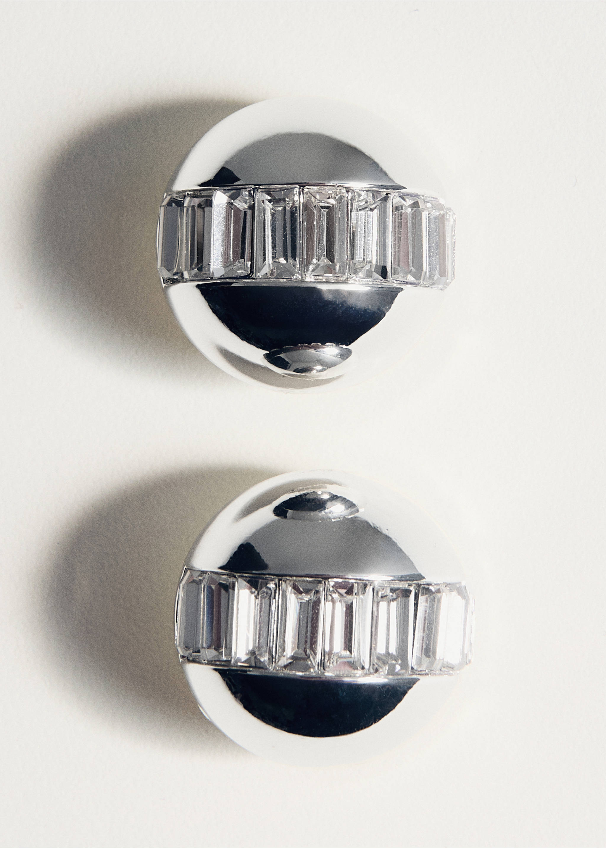 Combined round earrings - Details of the article 5, Silver. Ref: 27031226-00.