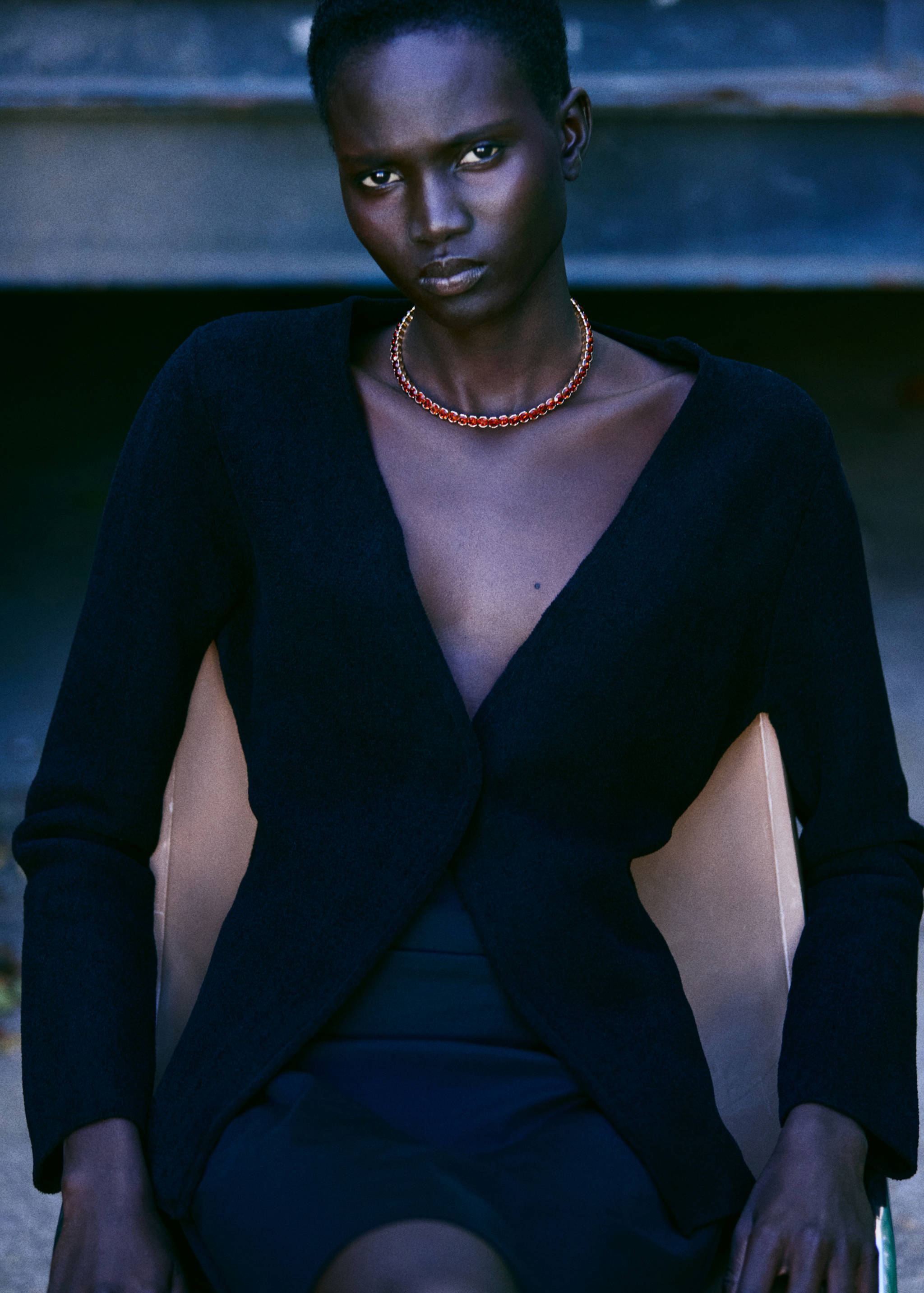 Crystal choker necklace - General plane