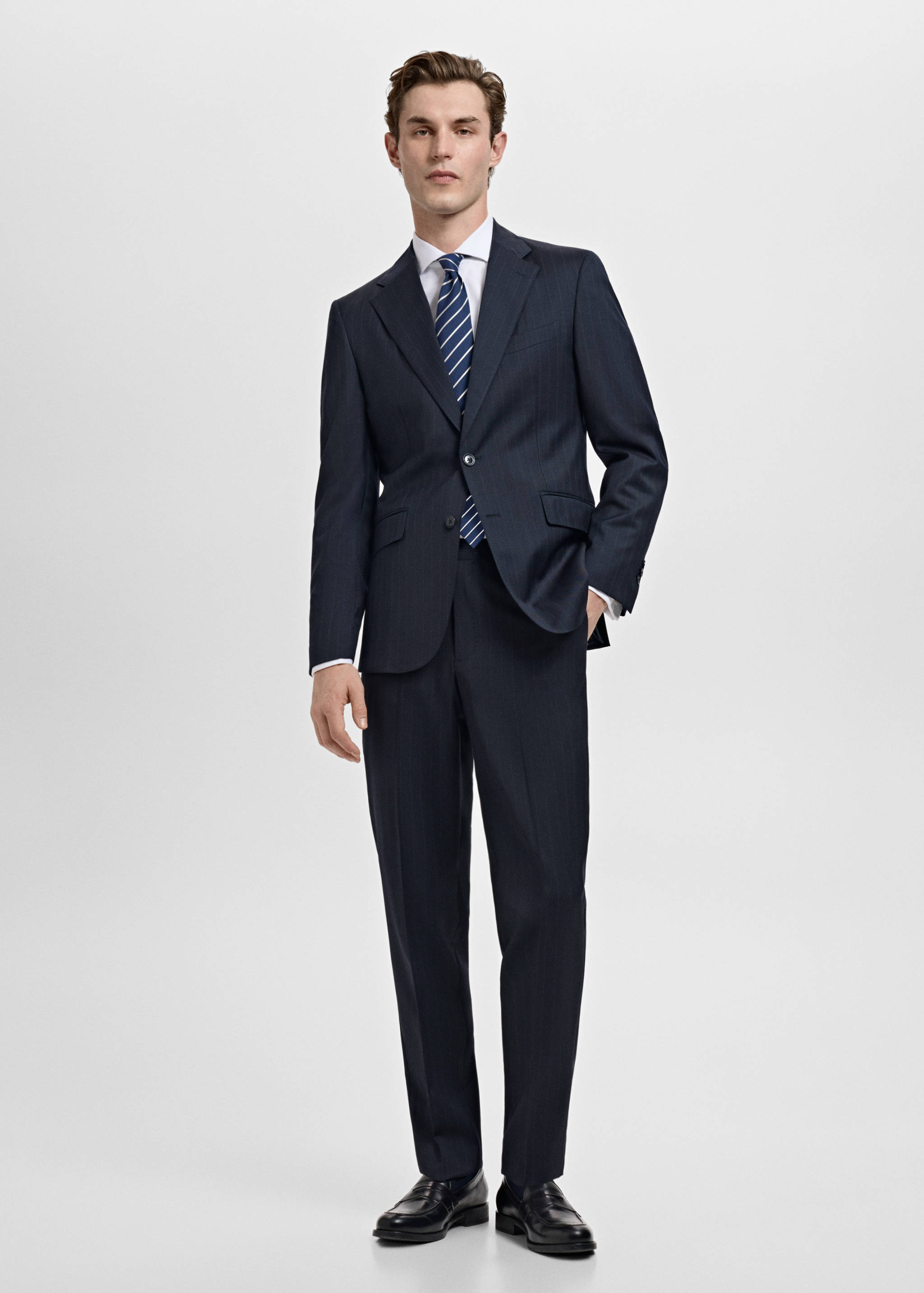 Venice 100% virgin wool suit trousers - General plane