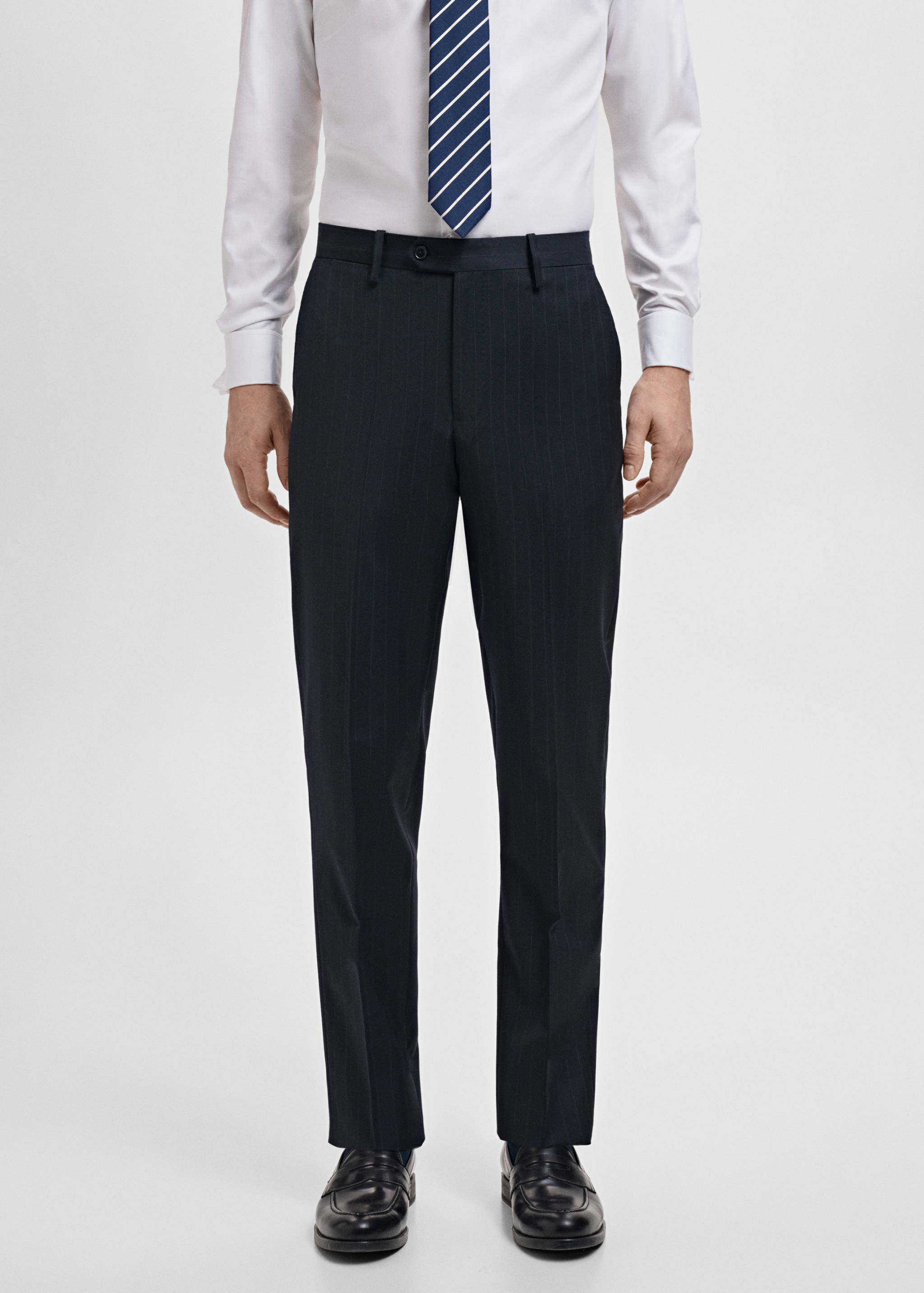 Venice 100% virgin wool suit trousers - Medium plane