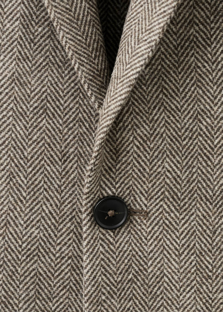 Slim fit flecked wool blazer — Brown