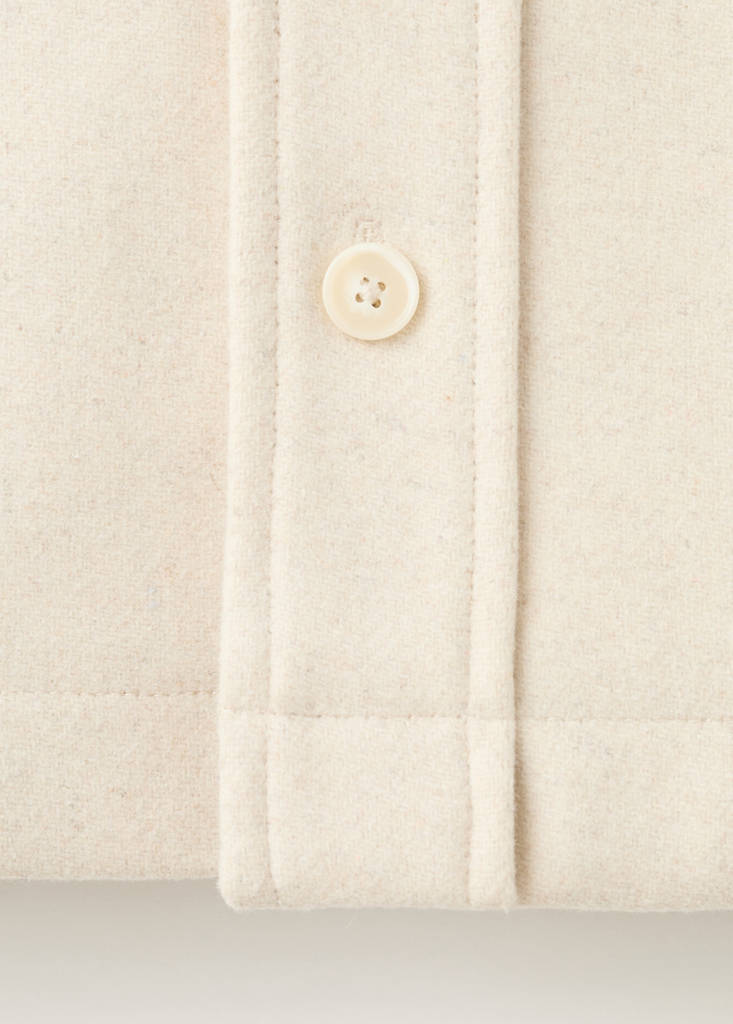 Wool overshirt with buttons — Sand