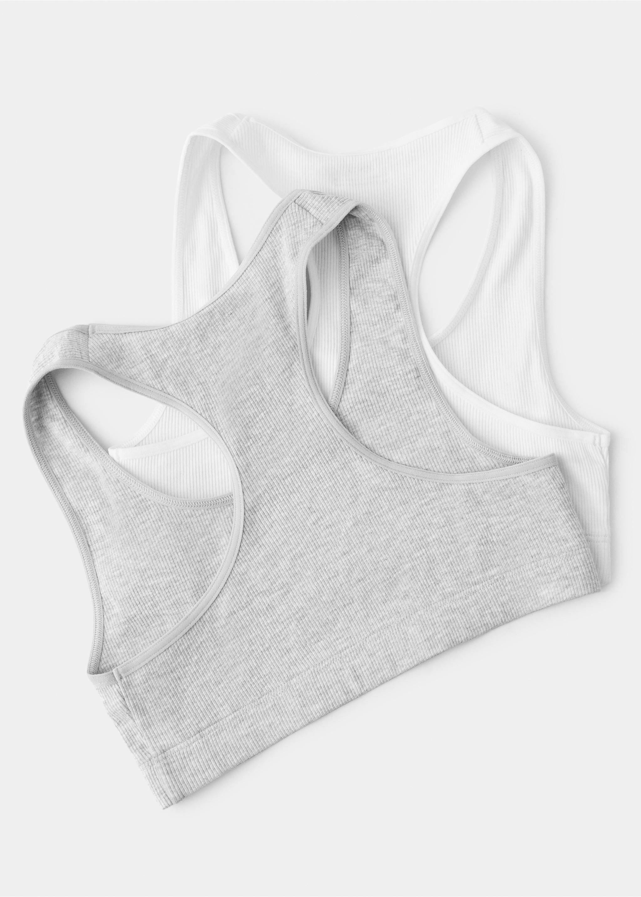 Pack 2 tops - Revers de l'article, Gris clar vigoré. Ref: 27031233-00.