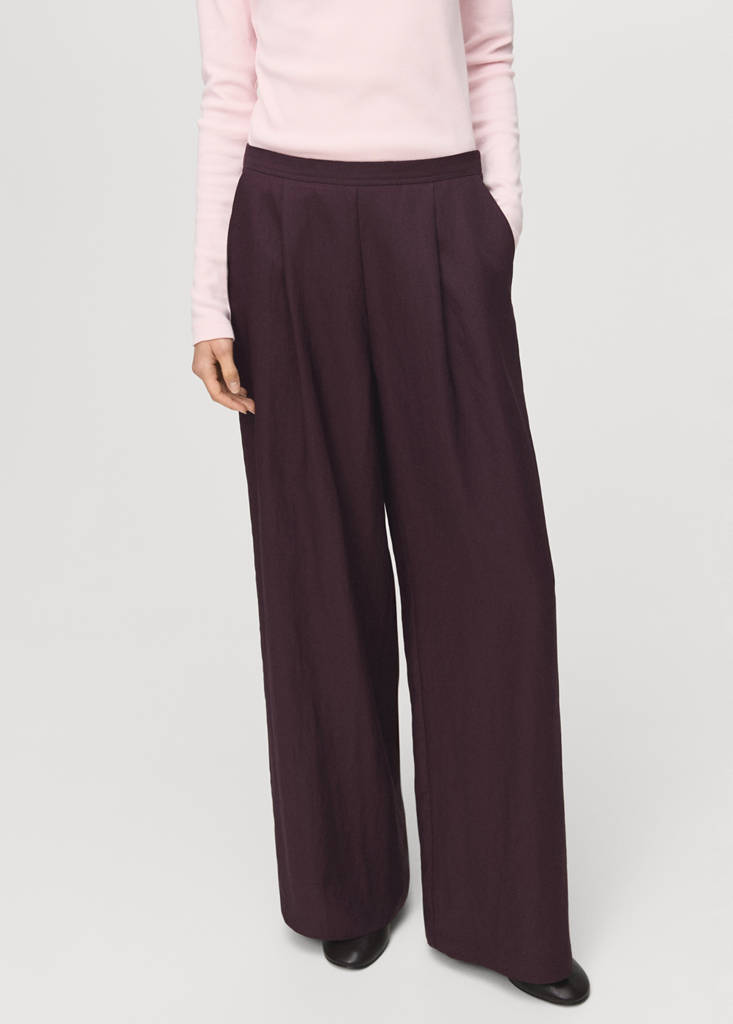 Palazzo trousers — Burgundy