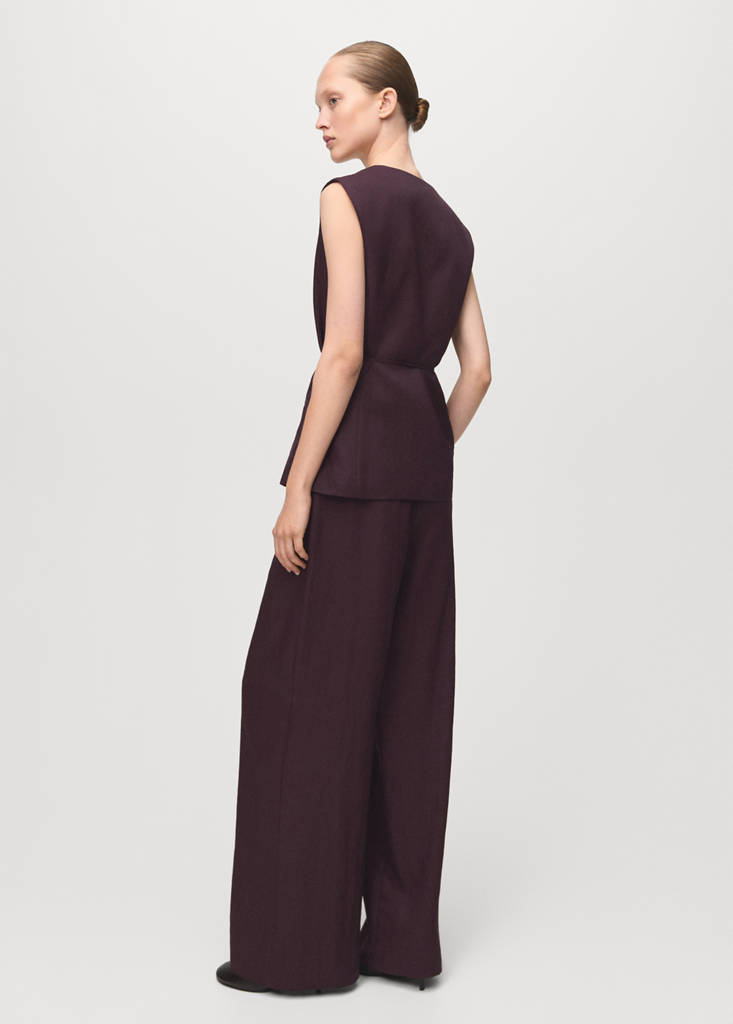 Palazzo trousers — Burgundy